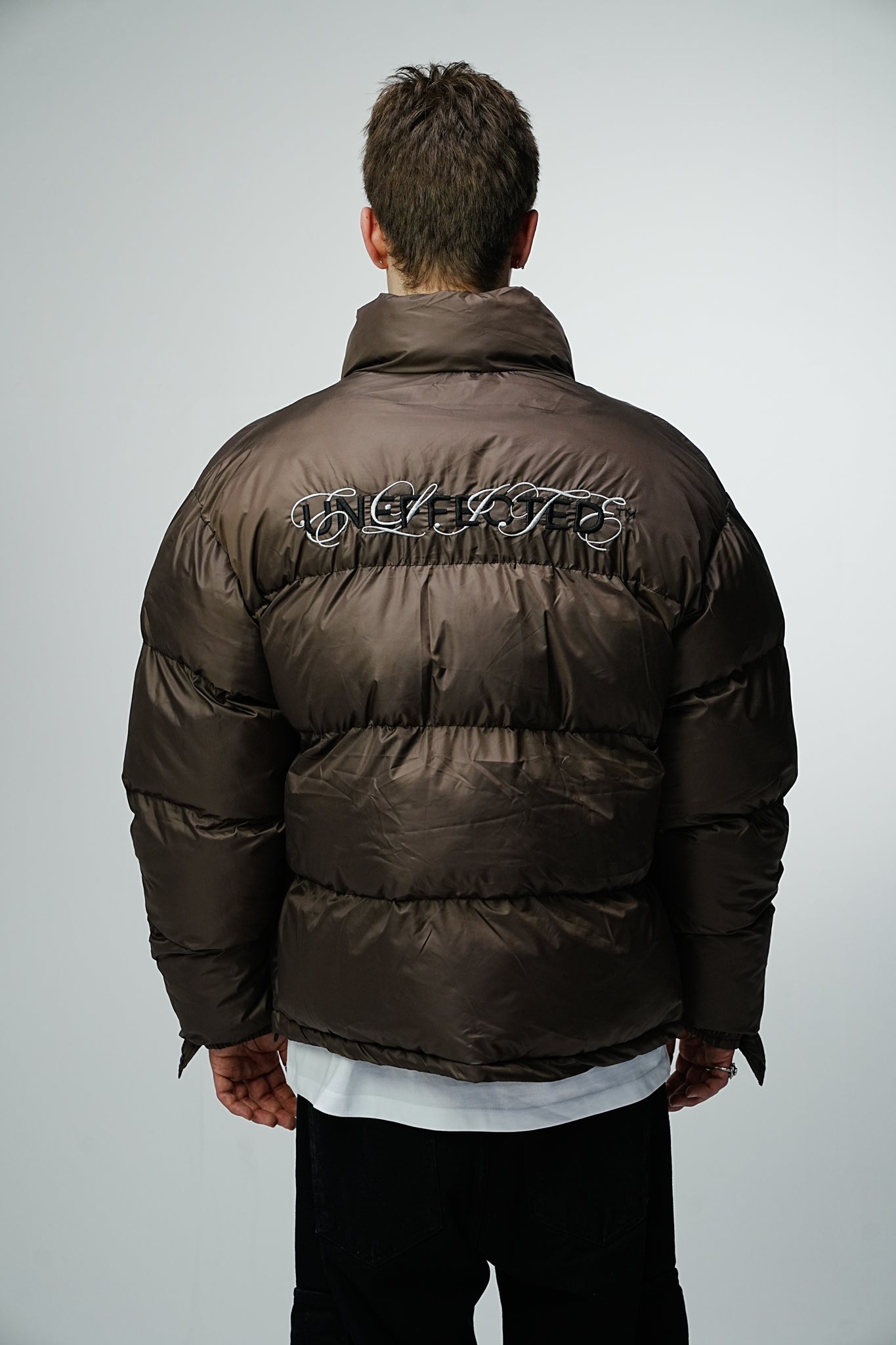 Airdrop Elite Puffer Jacket - Brown - UNEFFECTED STUDIOS® - JACKET - UNEFFECTED STUDIOS®