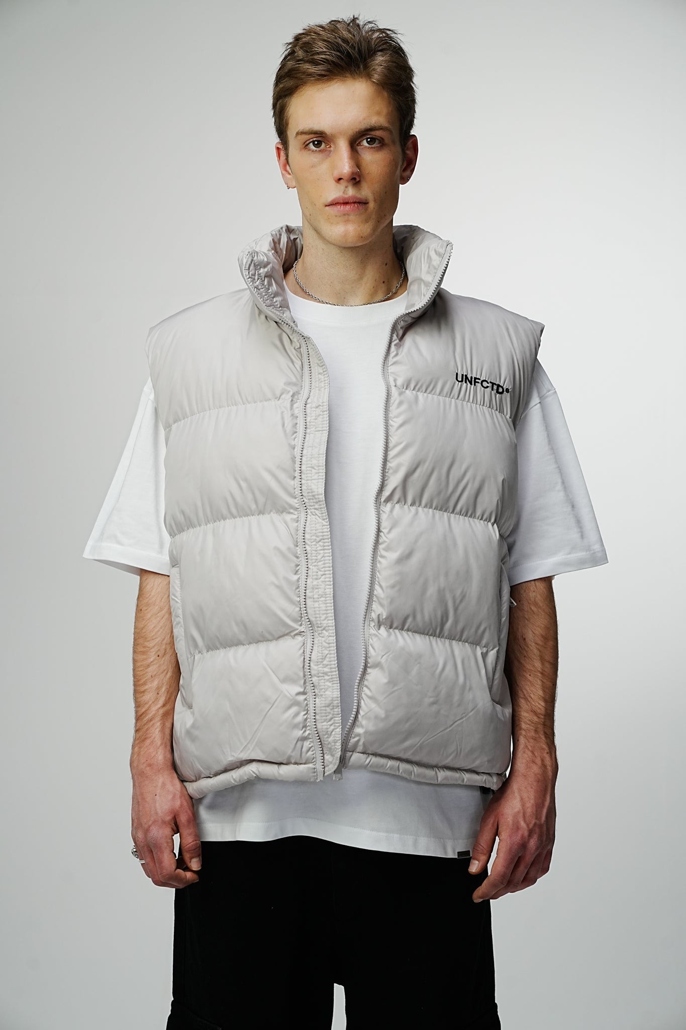 Airdrop Elite Puffer Vest - Ash Grey - UNEFFECTED STUDIOS® - Coats & Jackets - UNEFFECTED STUDIOS®