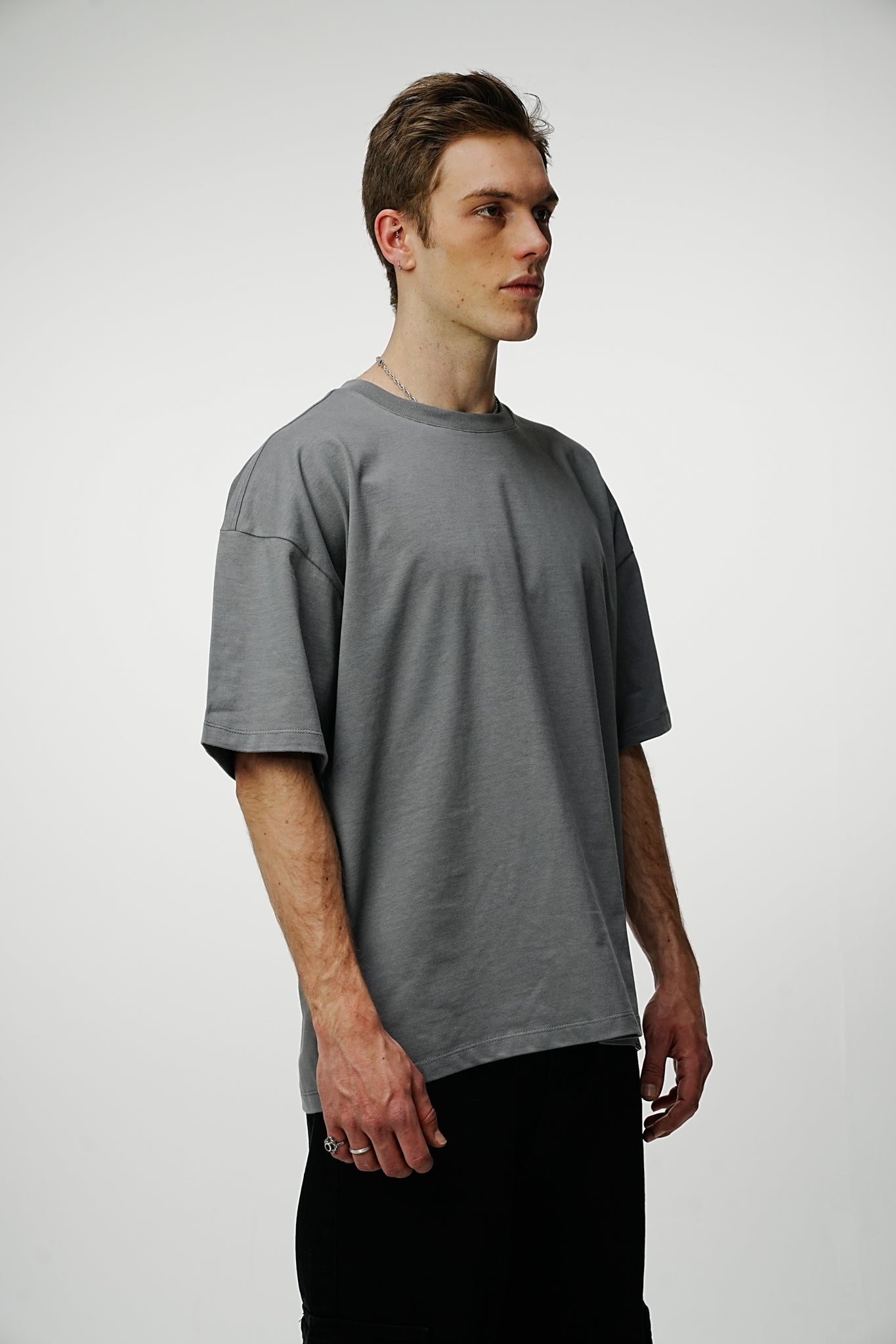 Blank 240GSM Oversized Tee - Smoked - UNEFFECTED STUDIOS® - T-shirt - UNEFFECTED STUDIOS®
