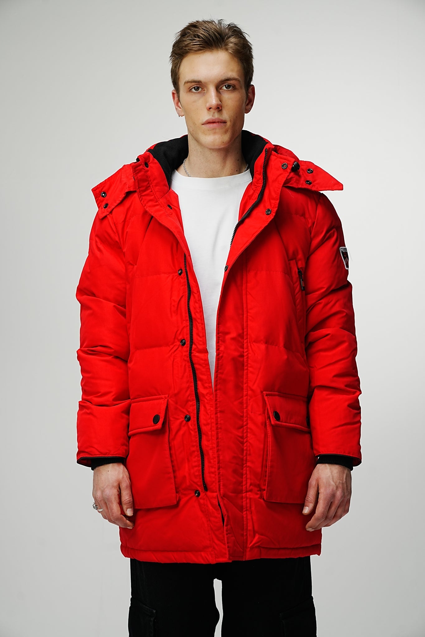 Heavy Red Winter Jacket - UNEFFECTED STUDIOS® - JACKET - UNEFFECTED