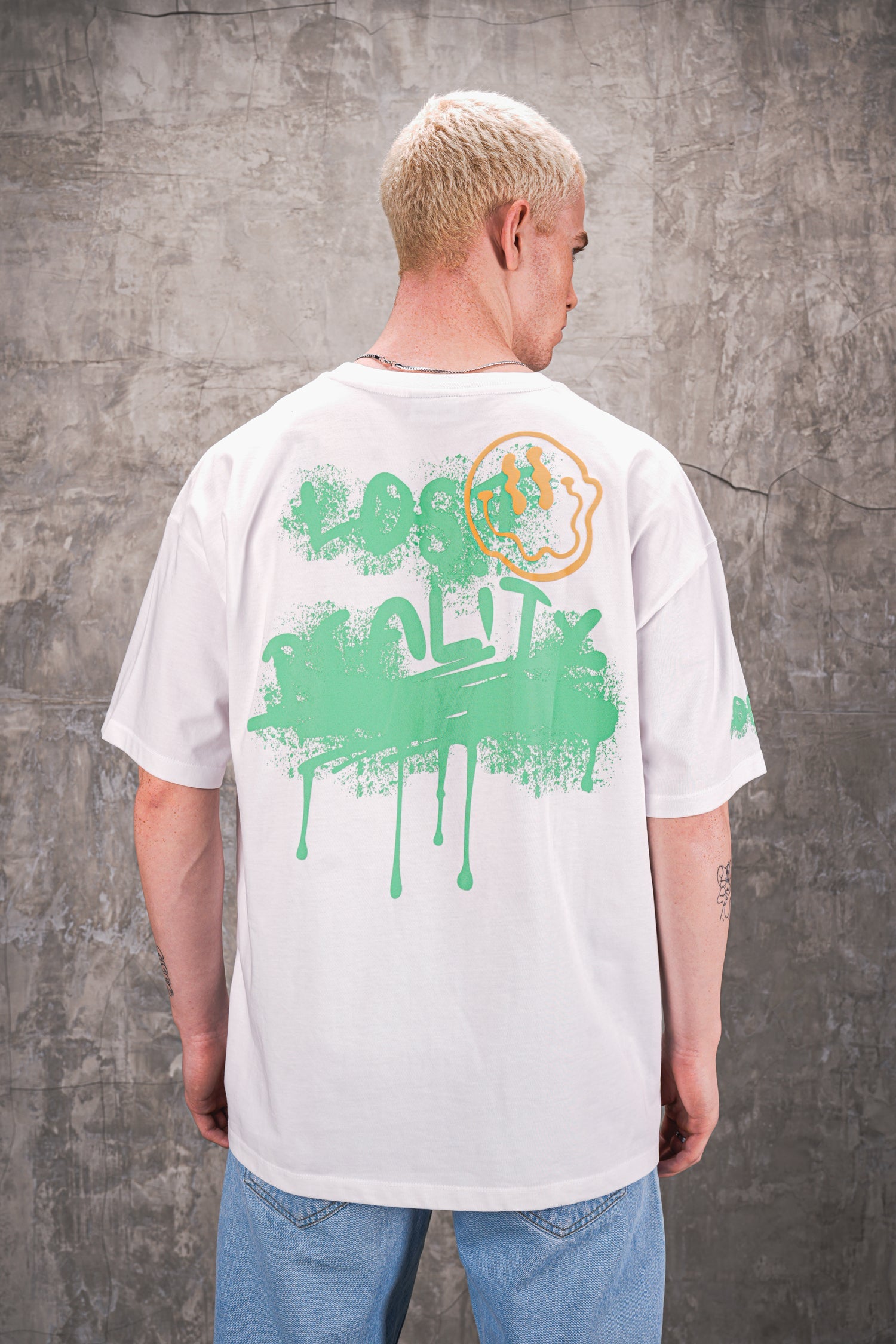 Lost Reality 240GSM Oversized Tee - White - UNEFFECTED STUDIOS® - T-shirt - UNEFFECTED STUDIOS®
