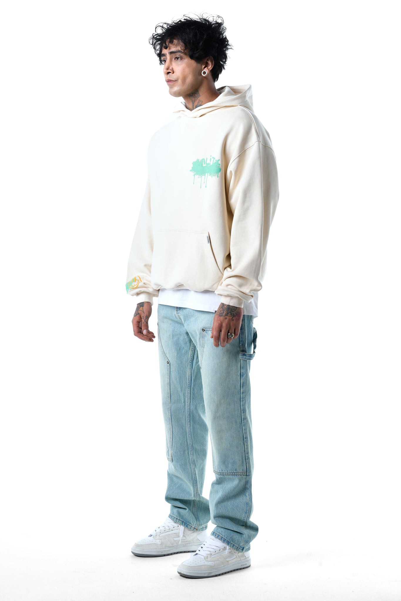 Lost Reality Vintage Washed Oversized Hoodie - Cream - UNEFFECTED STUDIOS® - Coats & Jackets - UNEFFECTED STUDIOS®