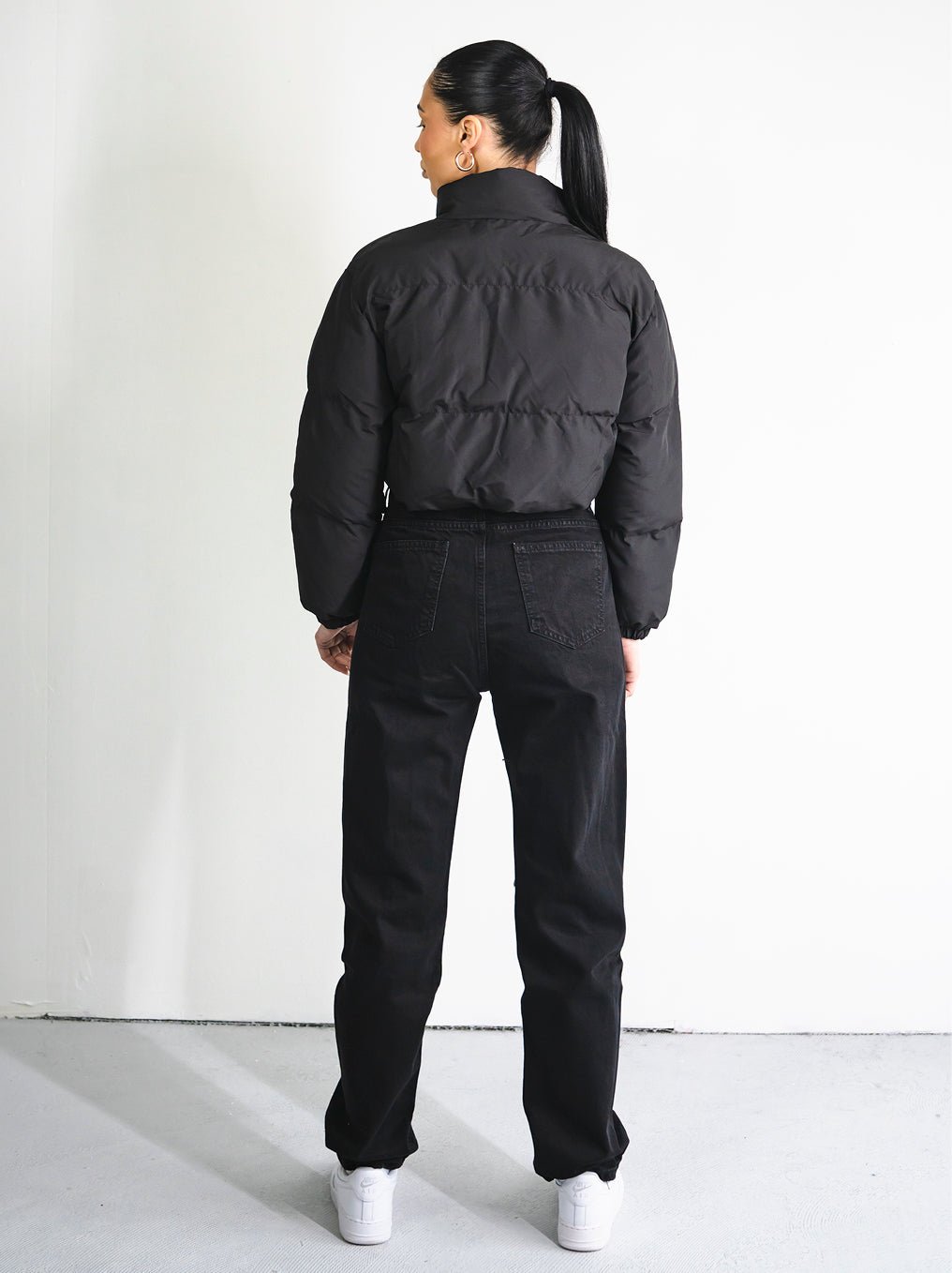 Observer Cropped Puffer Jacket - Phantom Black - UNEFFECTED STUDIOS® - Coats & Jackets - UNEFFECTED STUDIOS®