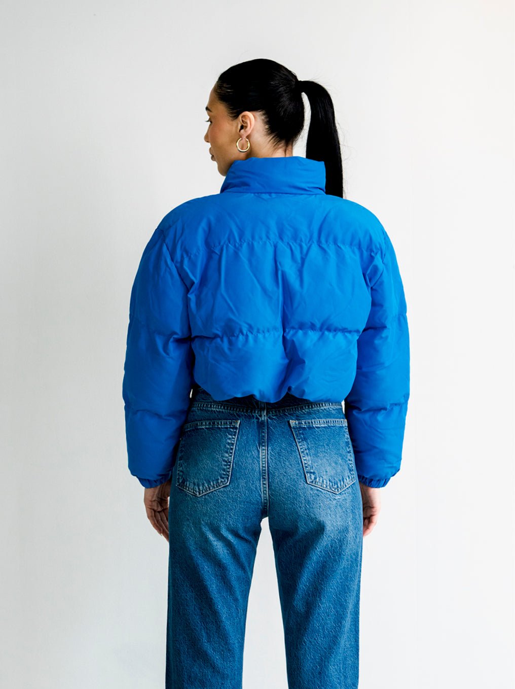 Observer Cropped Puffer Jacket - Royal Blue - UNEFFECTED STUDIOS® - Coats & Jackets - UNEFFECTED STUDIOS®