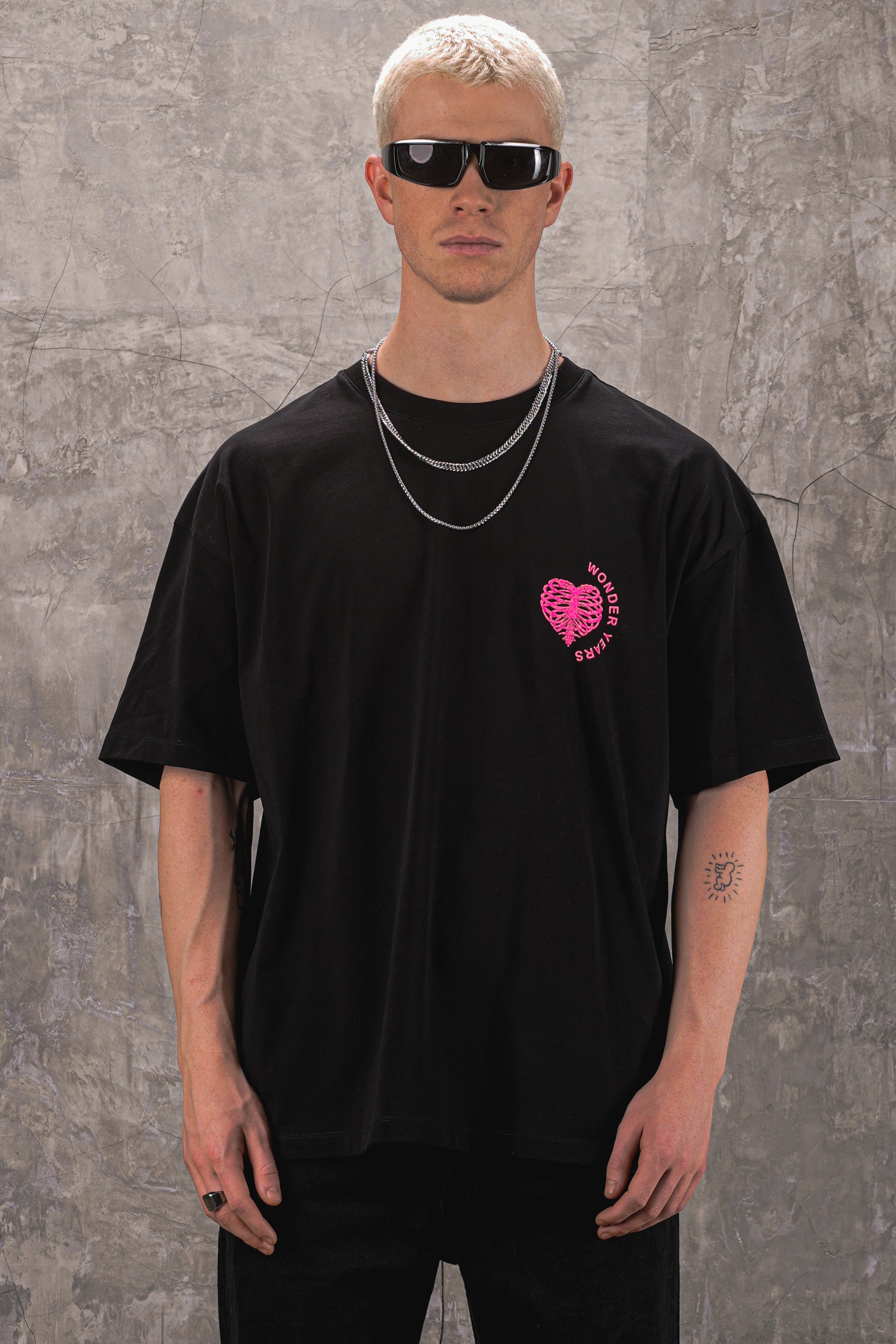 Out A Time 240GSM Oversized Tee - Black - UNEFFECTED STUDIOS® - T-shirt - UNEFFECTED STUDIOS®