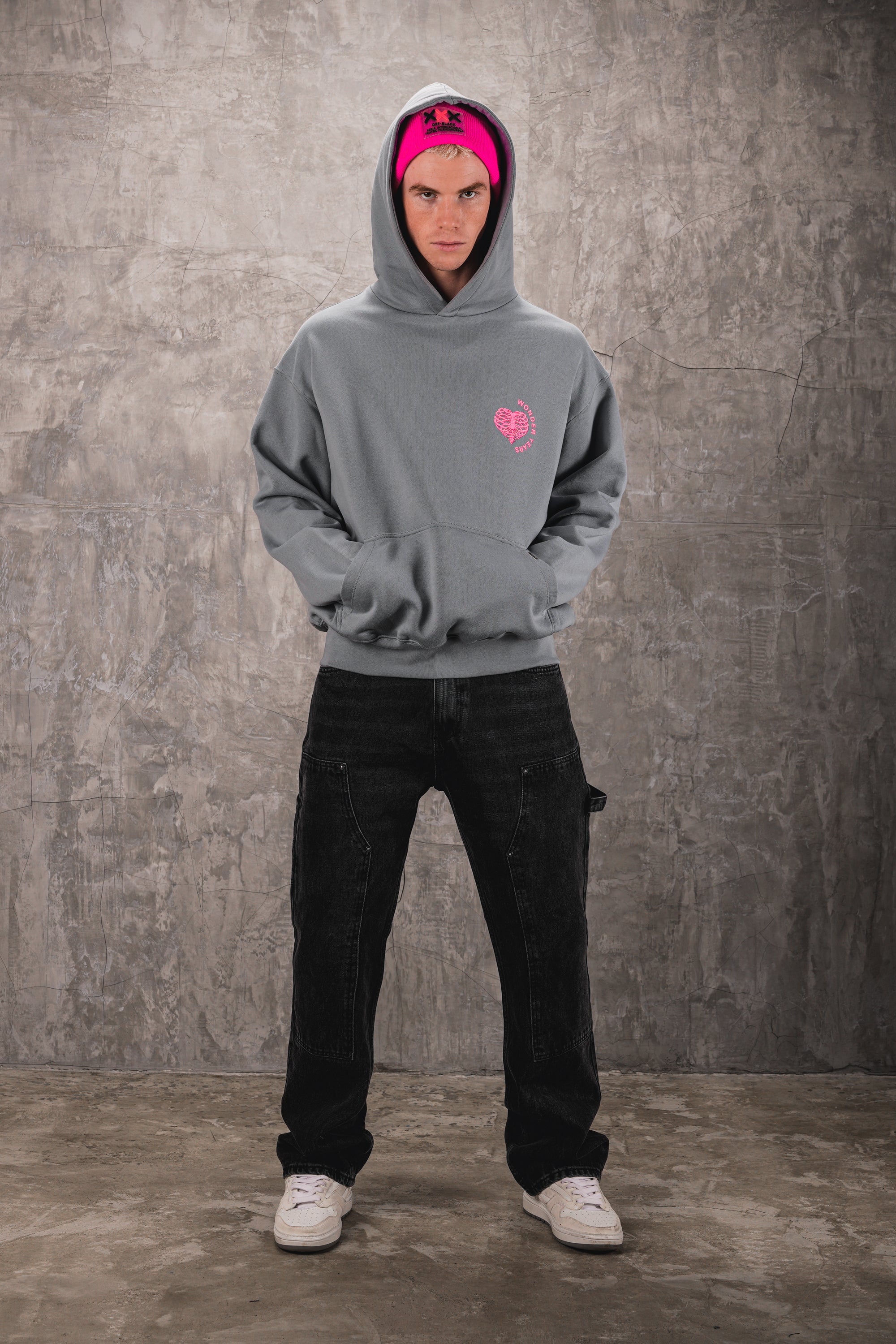Out A Time 480GSM Oversized Hoodie - UNEFFECTED STUDIOS® - HOODIE - UNEFFECTED STUDIOS®