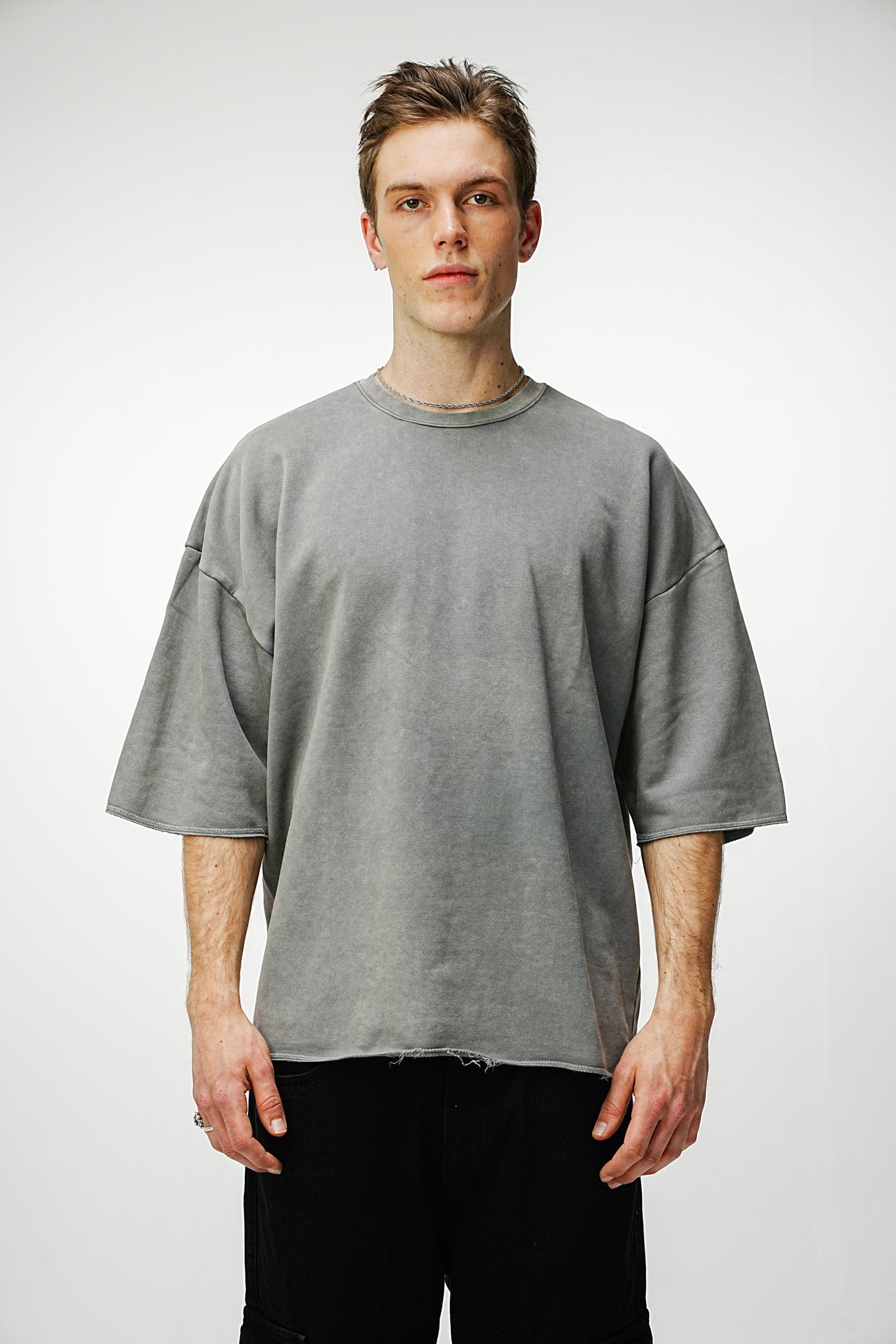 Oversized Tee - Washed Grey - UNEFFECTED STUDIOS® - T-shirt - UNEFFECTED STUDIOS®
