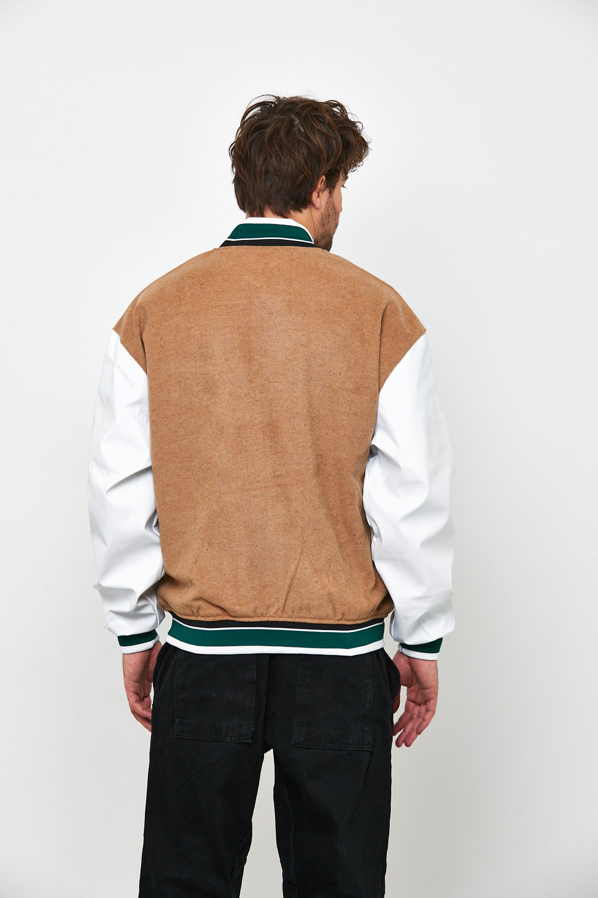 Oversized Wool Varsity Jacket - UNEFFECTED STUDIOS® - College jacket - OSSY HOMER