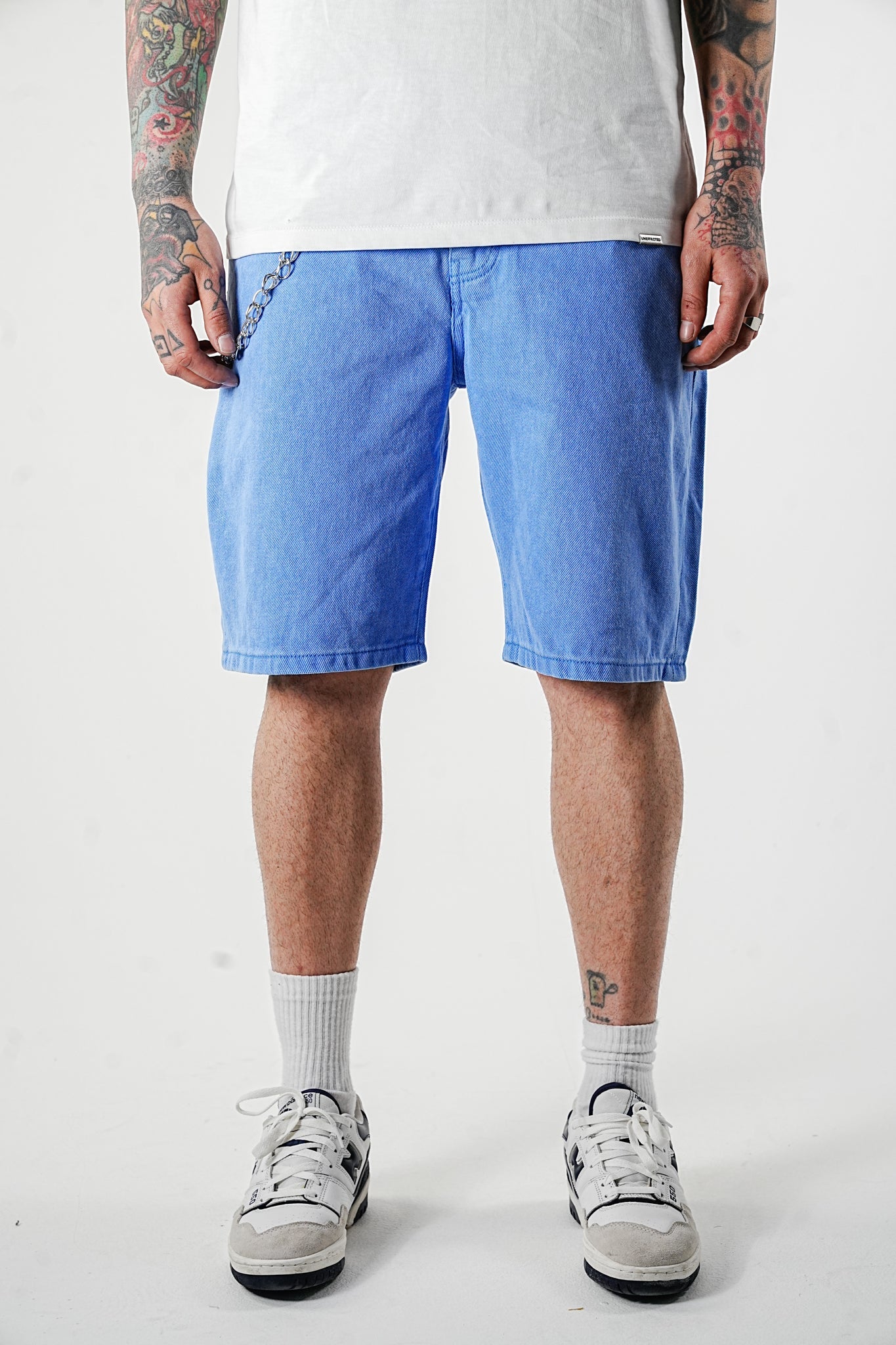 Premium Basic Blue Denim Shorts - UNEFFECTED STUDIOS® - Shorts - UNEFFECTED STUDIOS®