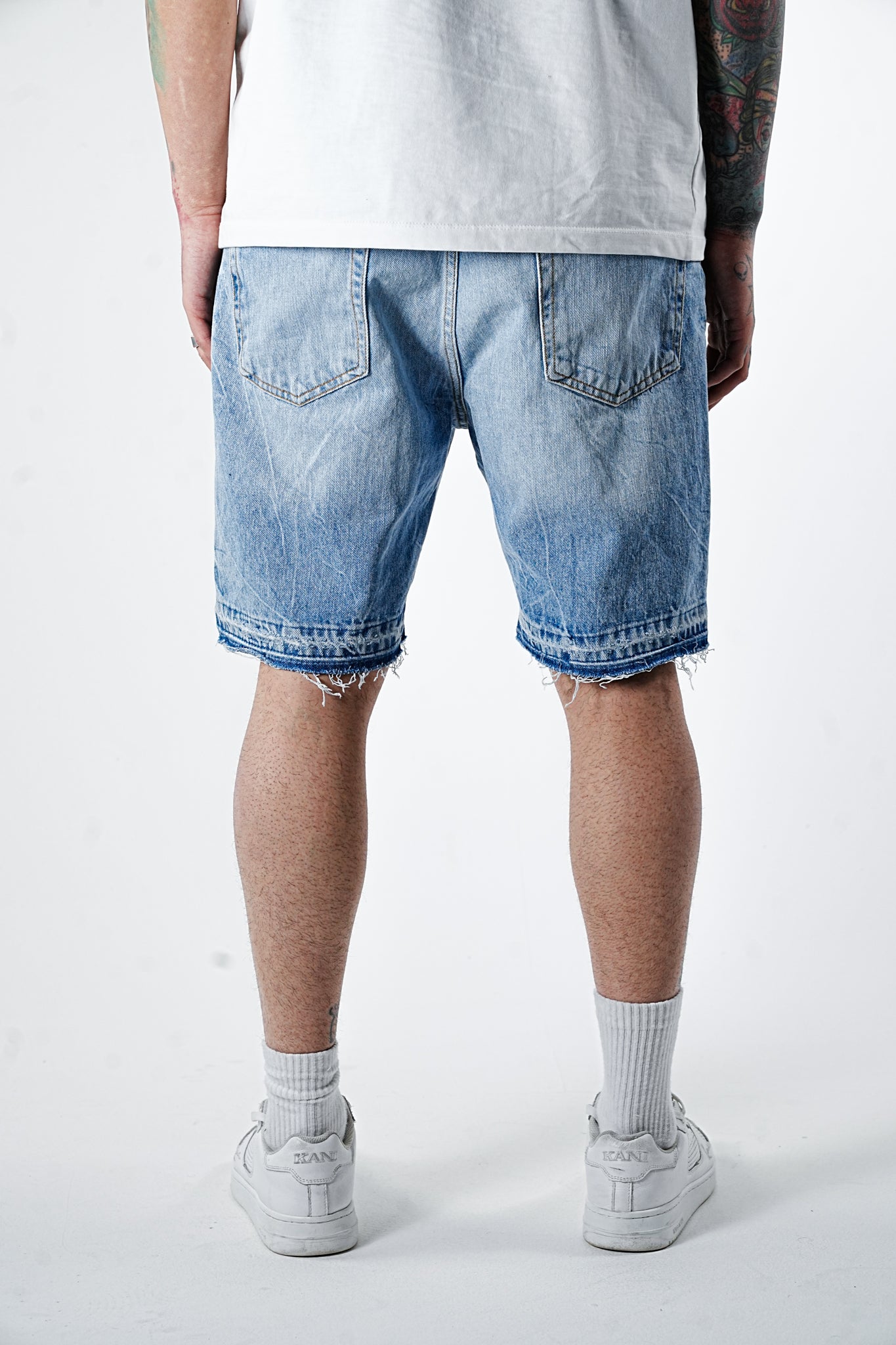 Premium Free Cut Mid Blue Denim Shorts - UNEFFECTED STUDIOS® - Shorts - 2Y PREMIUM