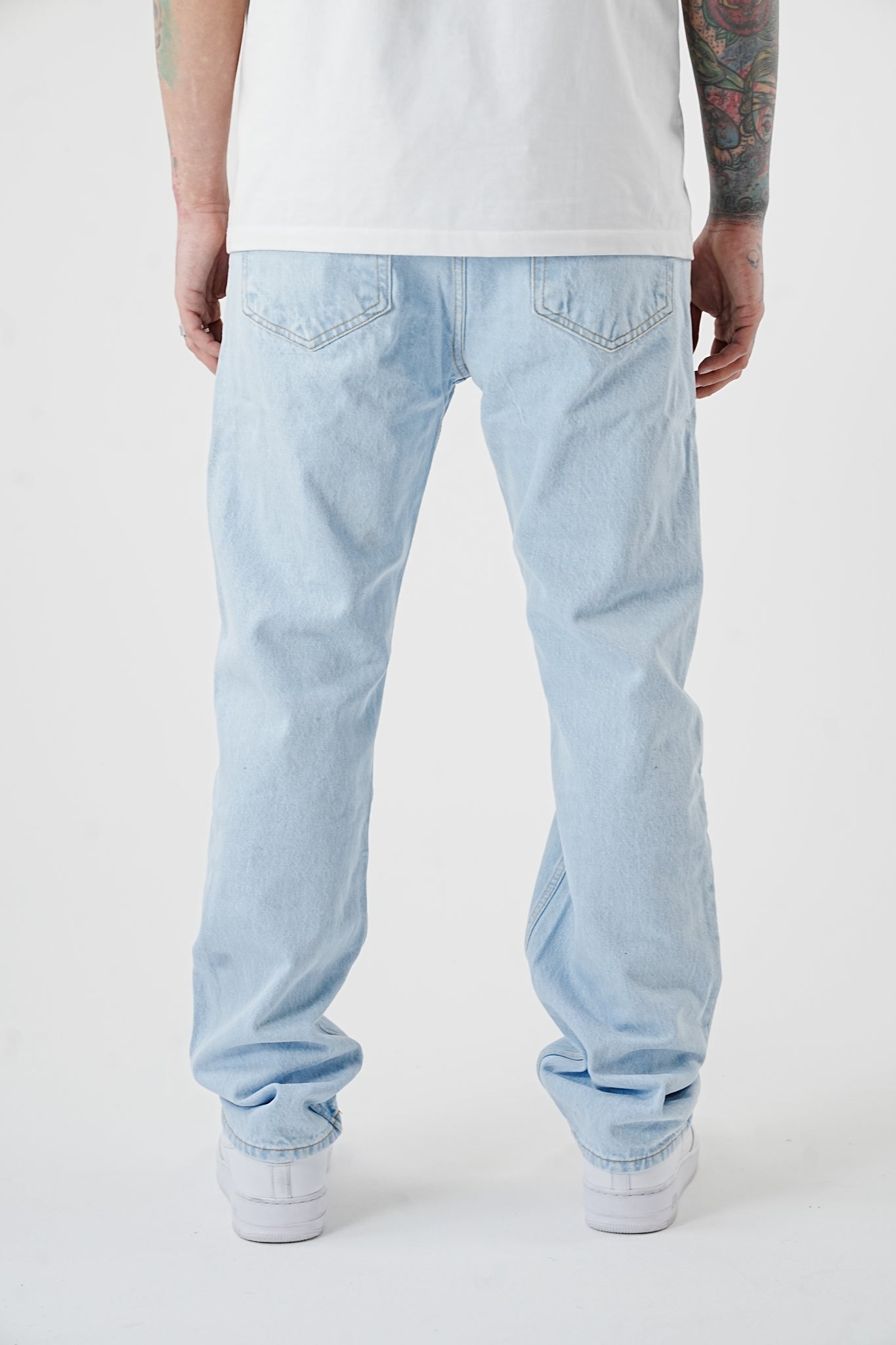 Premium Ice blue Wide Jeans - UNEFFECTED STUDIOS® - JEANS - UNEFFECTED STUDIOS®