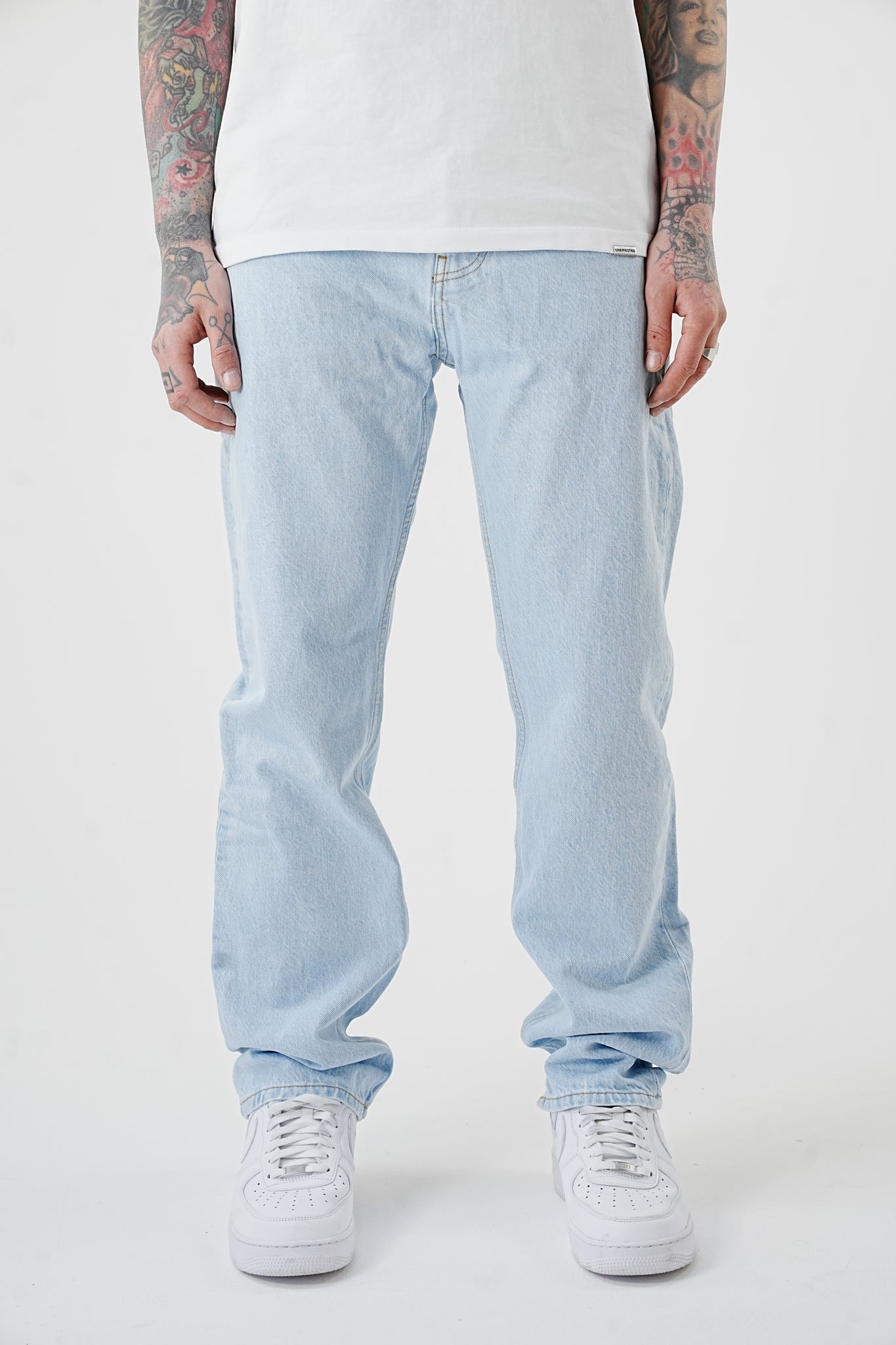 Premium Ice blue Wide Jeans - UNEFFECTED STUDIOS® - JEANS - UNEFFECTED STUDIOS®