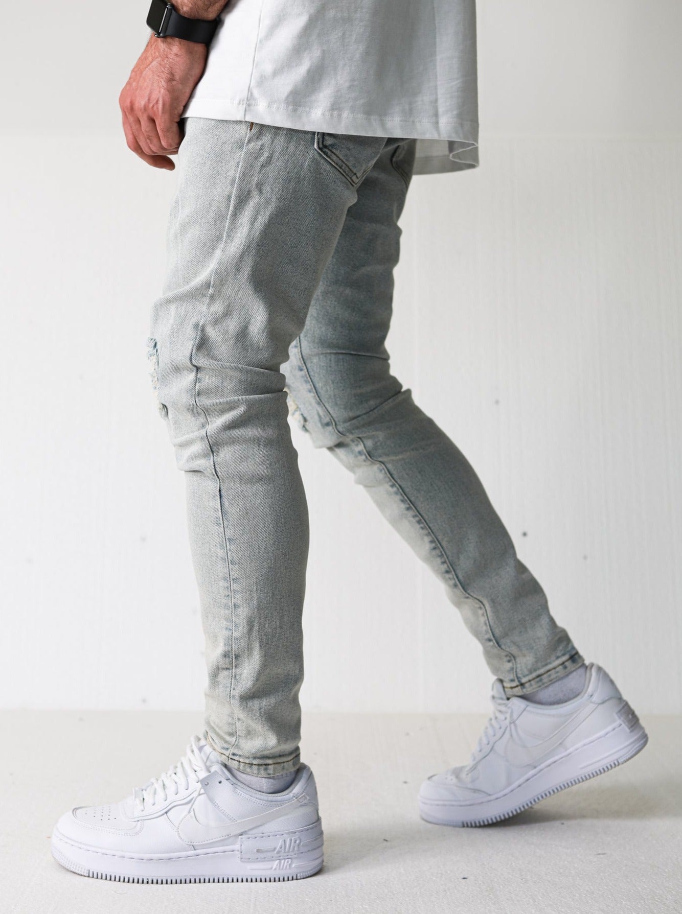 Premium Light Blue Ripped Jeans - UNEFFECTED STUDIOS® - Pants - 2Y PREMIUM