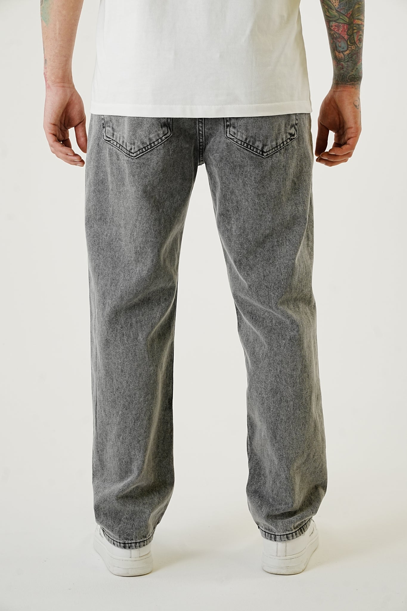 Premium Wide Basic Grey Jeans - UNEFFECTED STUDIOS® - JEANS - 2Y PREMIUM