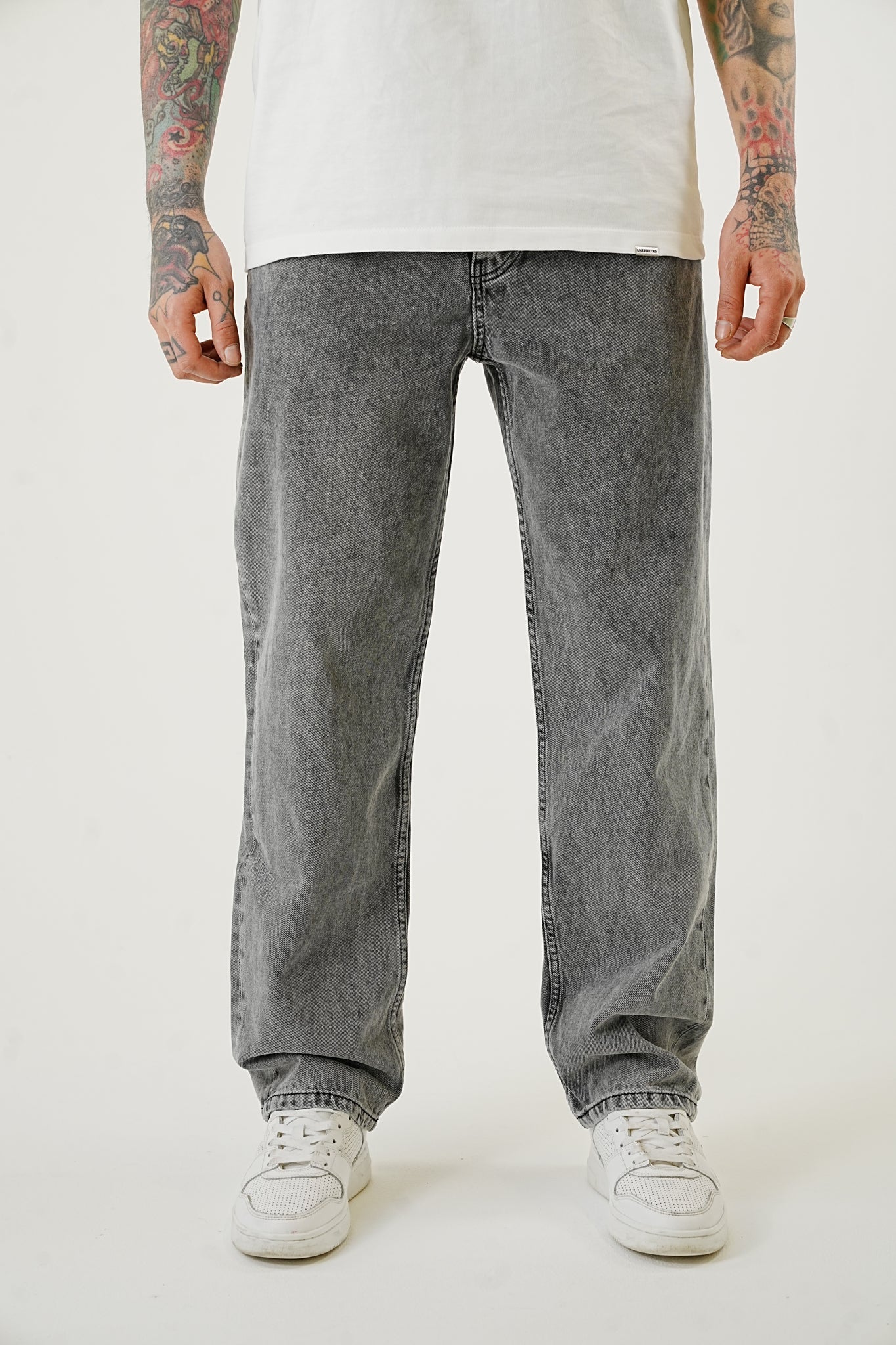Premium Wide Basic Grey Jeans - UNEFFECTED STUDIOS® - JEANS - 2Y PREMIUM