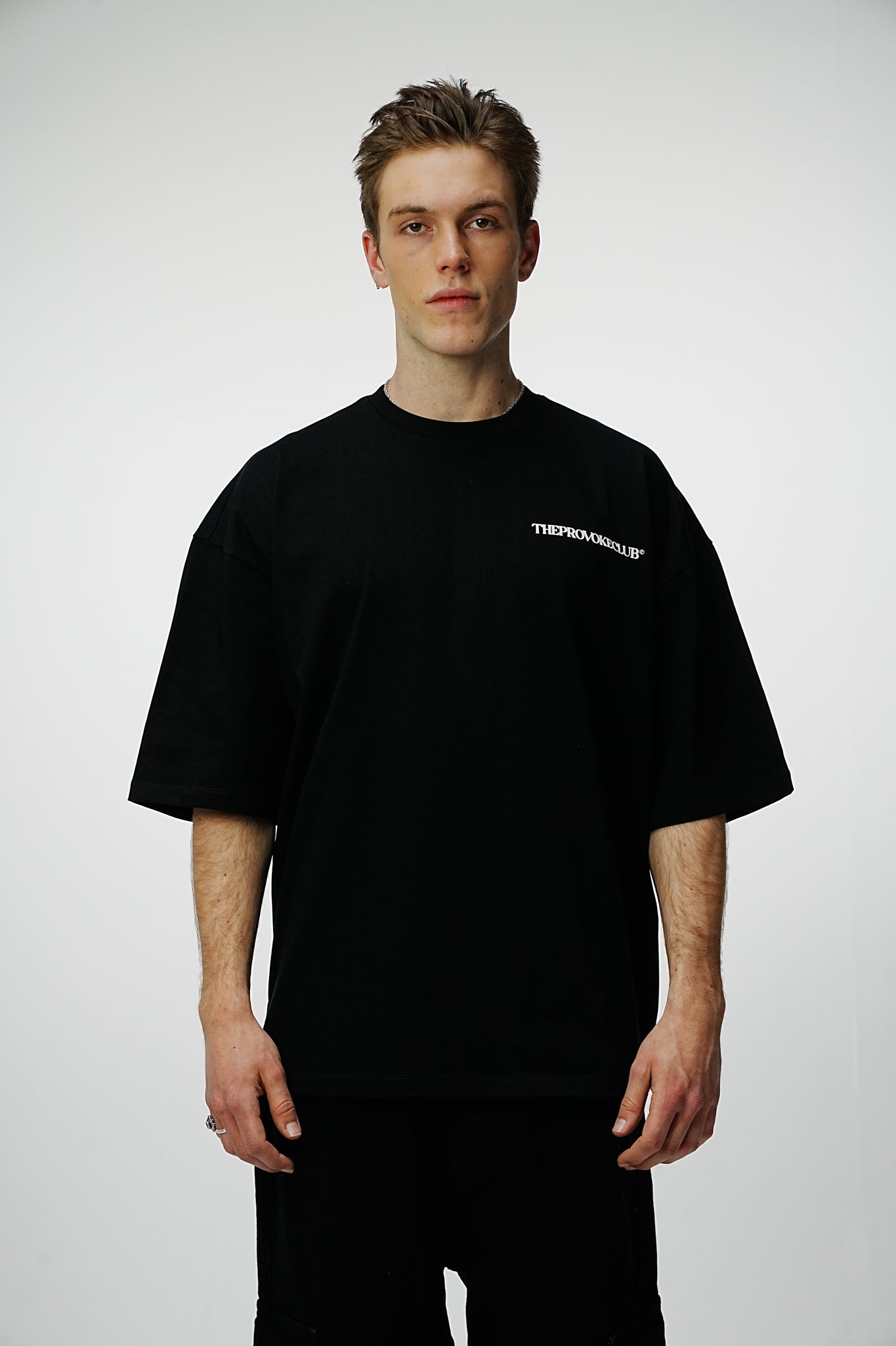 Provoke Heavy Oversized Tee - Black - UNEFFECTED STUDIOS® - T-shirt - UNEFFECTED STUDIOS®