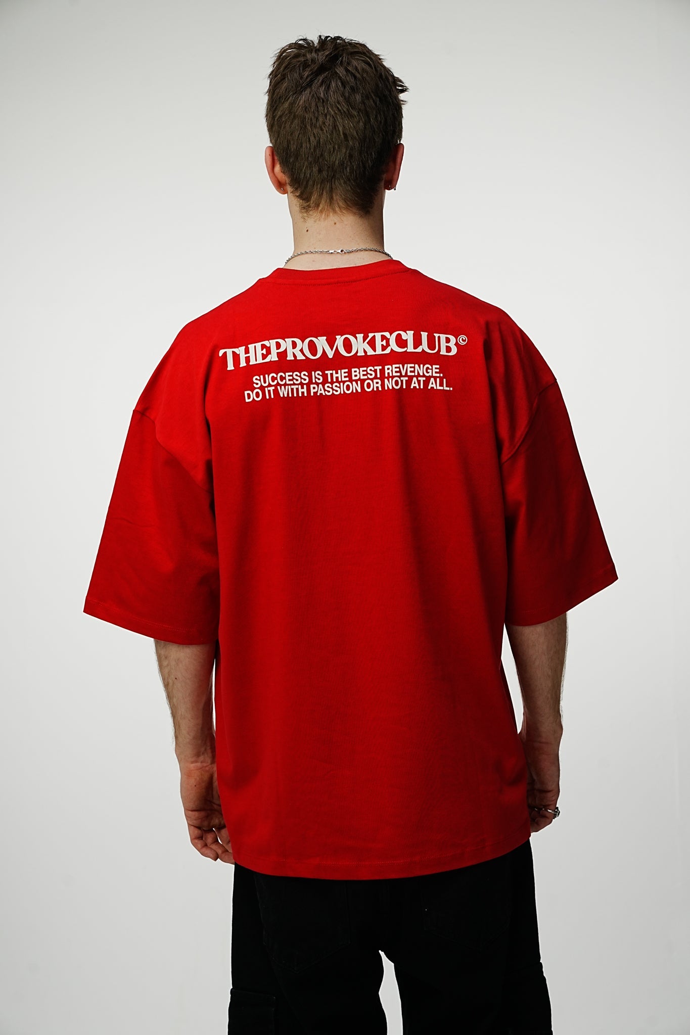 Provoke Heavy Oversized Tee - Red - UNEFFECTED STUDIOS® - T-shirt - UNEFFECTED STUDIOS®