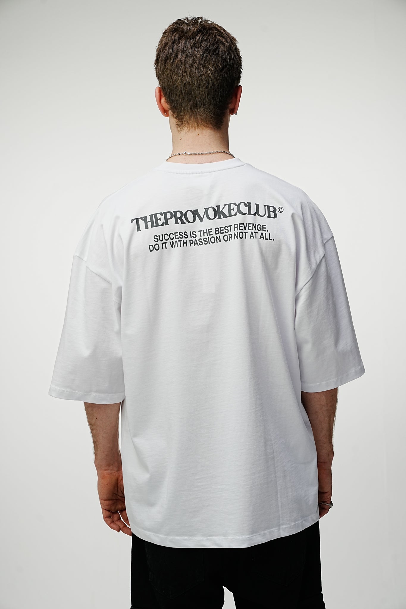 Provoke Heavy Oversized Tee - White - UNEFFECTED STUDIOS® - T-shirt - UNEFFECTED STUDIOS®