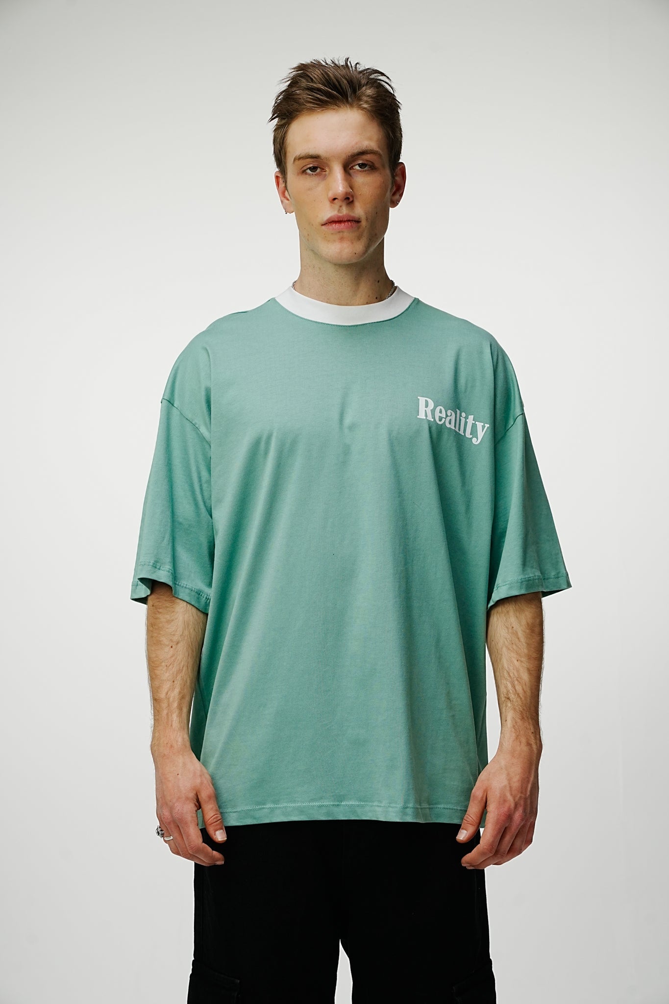 Reality Oversized T-Shirt - Green - UNEFFECTED STUDIOS® - T-shirt - 2Y PREMIUM