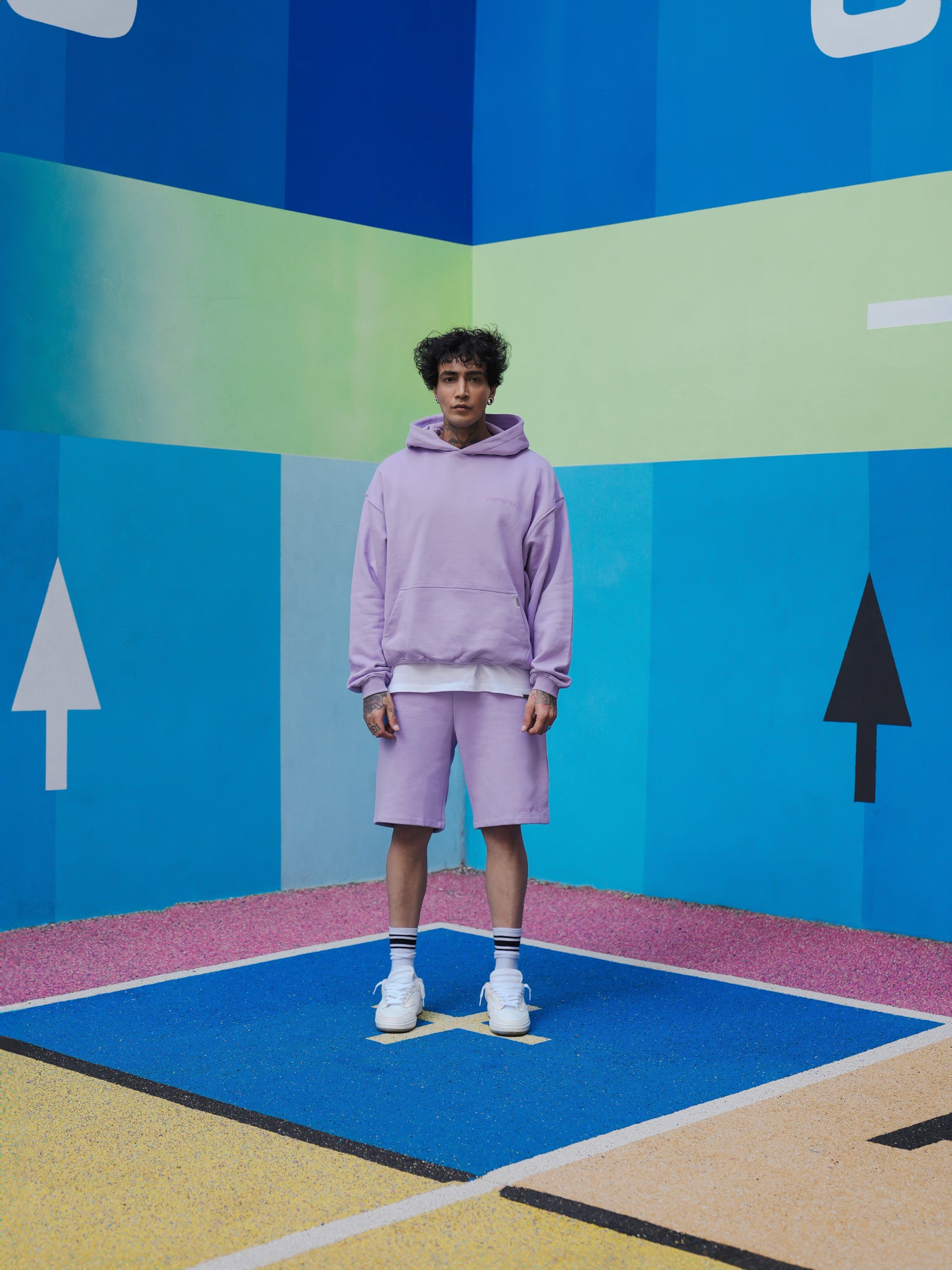 Archive Logo Baggy Sweat Shorts - Lilac