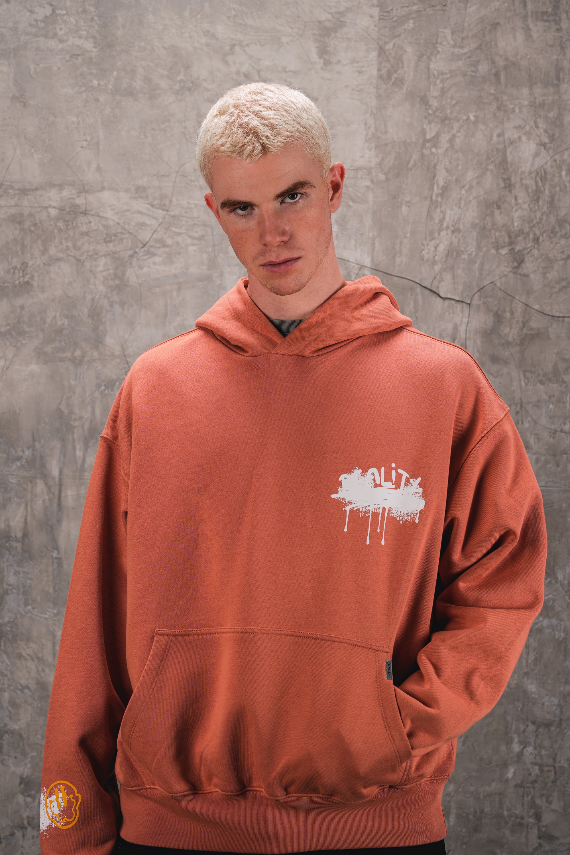 Lost Reality Vintage Washed Oversized Hoodie - Tile