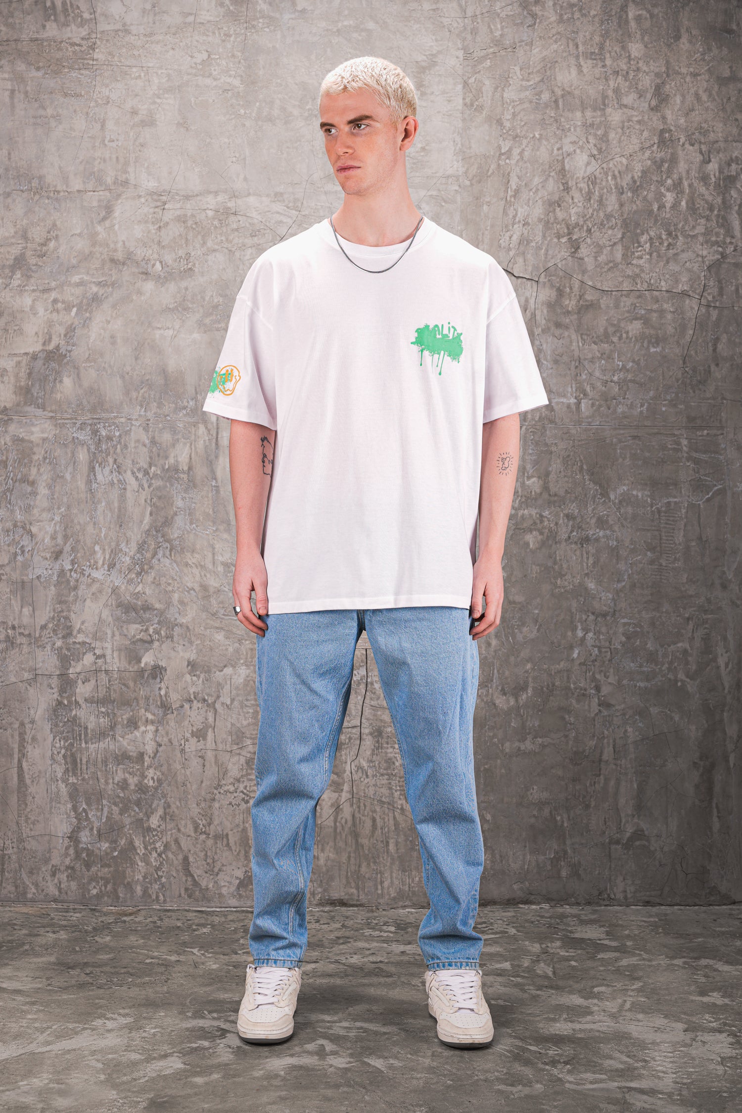 Lost Reality 240GSM Oversized Tee - White