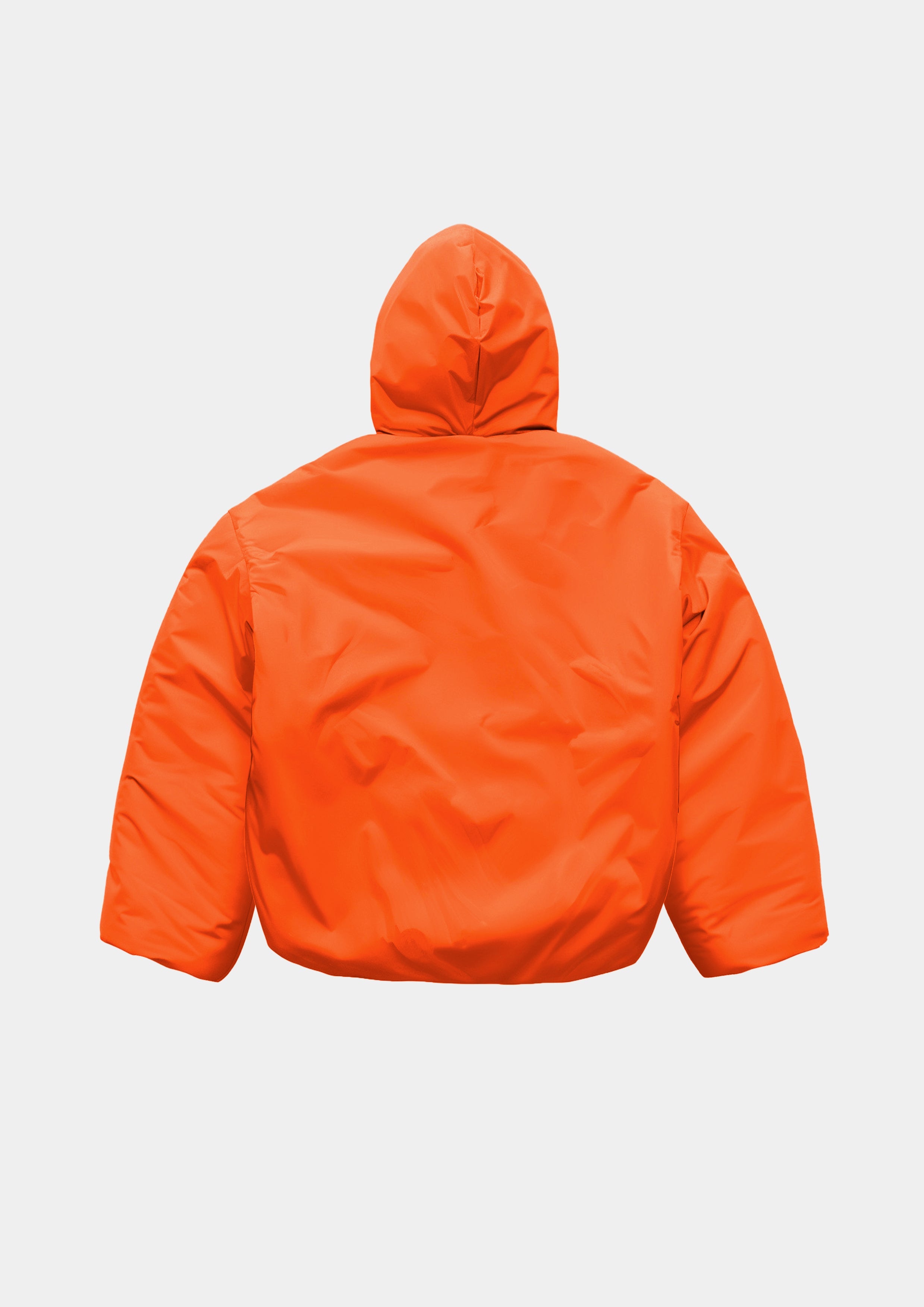 Airdrop Puffer Hoodie - Neon Orange - UNEFFECTED STUDIOS® - Coats & Jackets - UNEFFECTED STUDIOS®