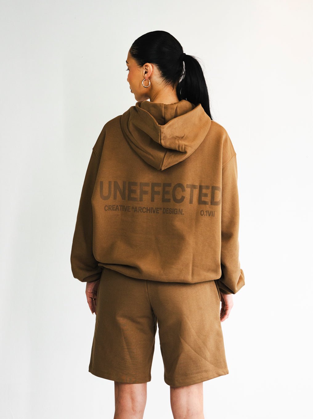 Archive Logo Oversized Hoodie - Camel - UNEFFECTED STUDIOS® - Coats & Jackets - UNEFFECTED STUDIOS®