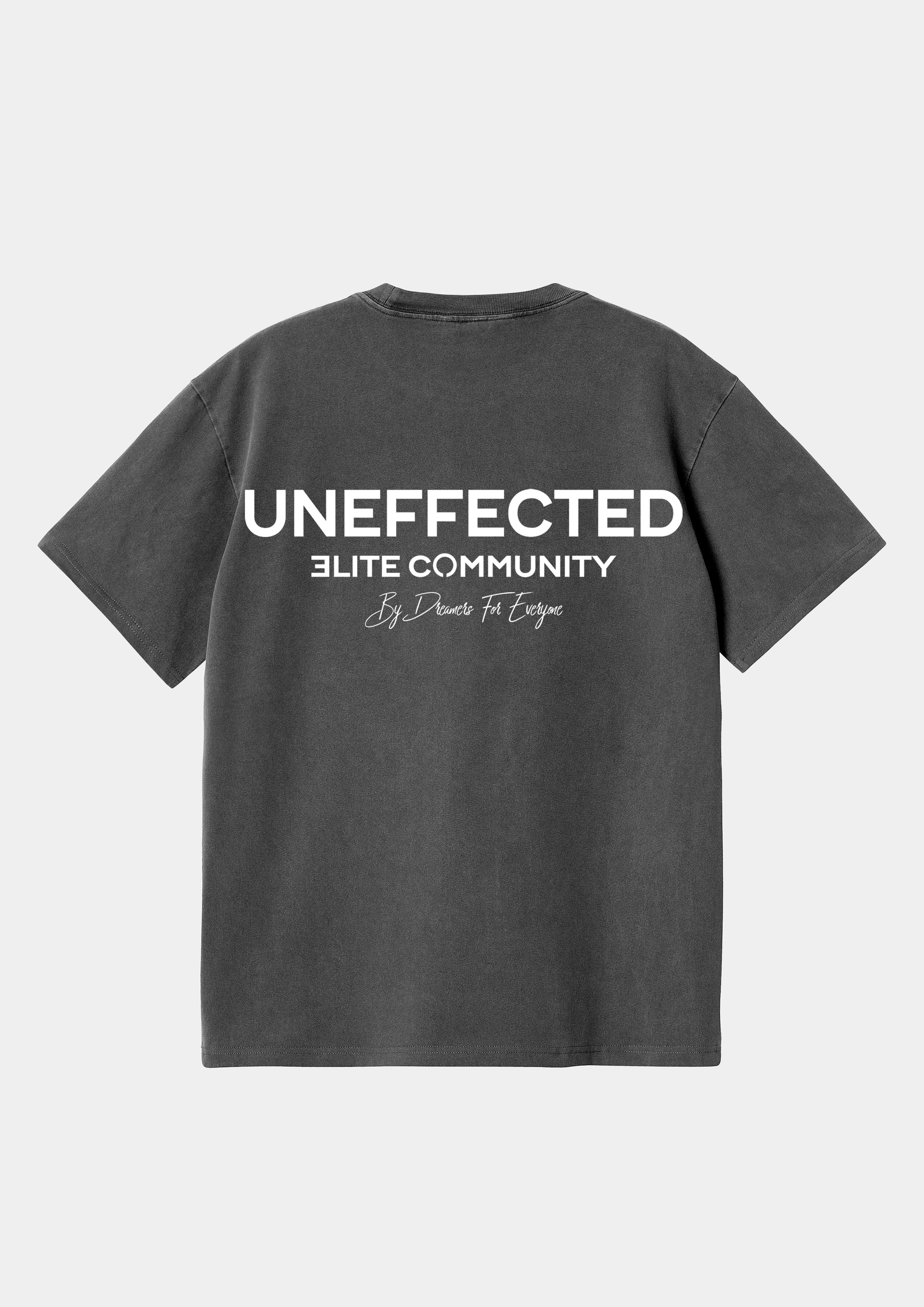 Elite Community Signature Oversized Tee - Washed Black - UNEFFECTED STUDIOS® - T - shirt - UNEFFECTED STUDIOS®