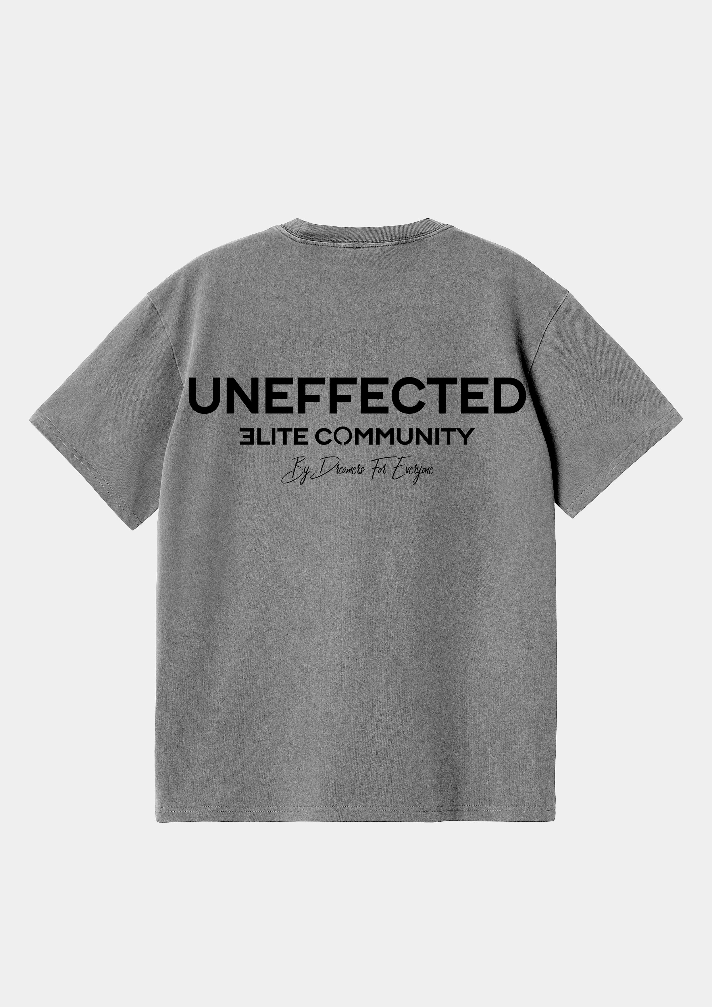 Elite Community Signature Oversized Tee - Washed Grey - UNEFFECTED STUDIOS® - T - shirt - UNEFFECTED STUDIOS®