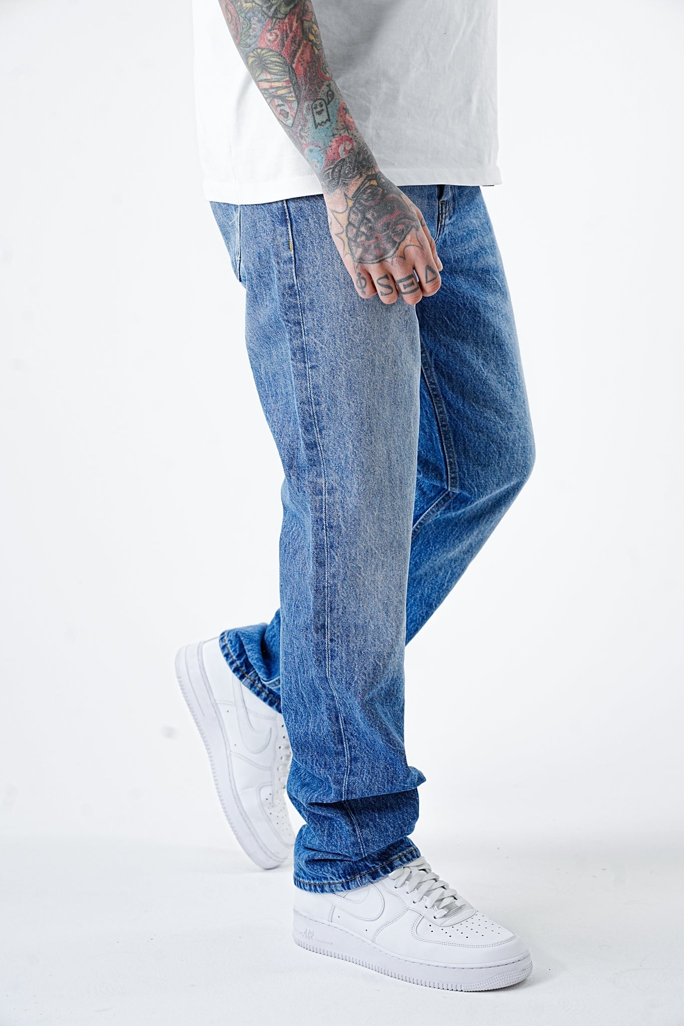 Fade Wide Fit Midnight Blue Jeans - UNEFFECTED STUDIOS® - JEANS - UNEFFECTED STUDIOS®