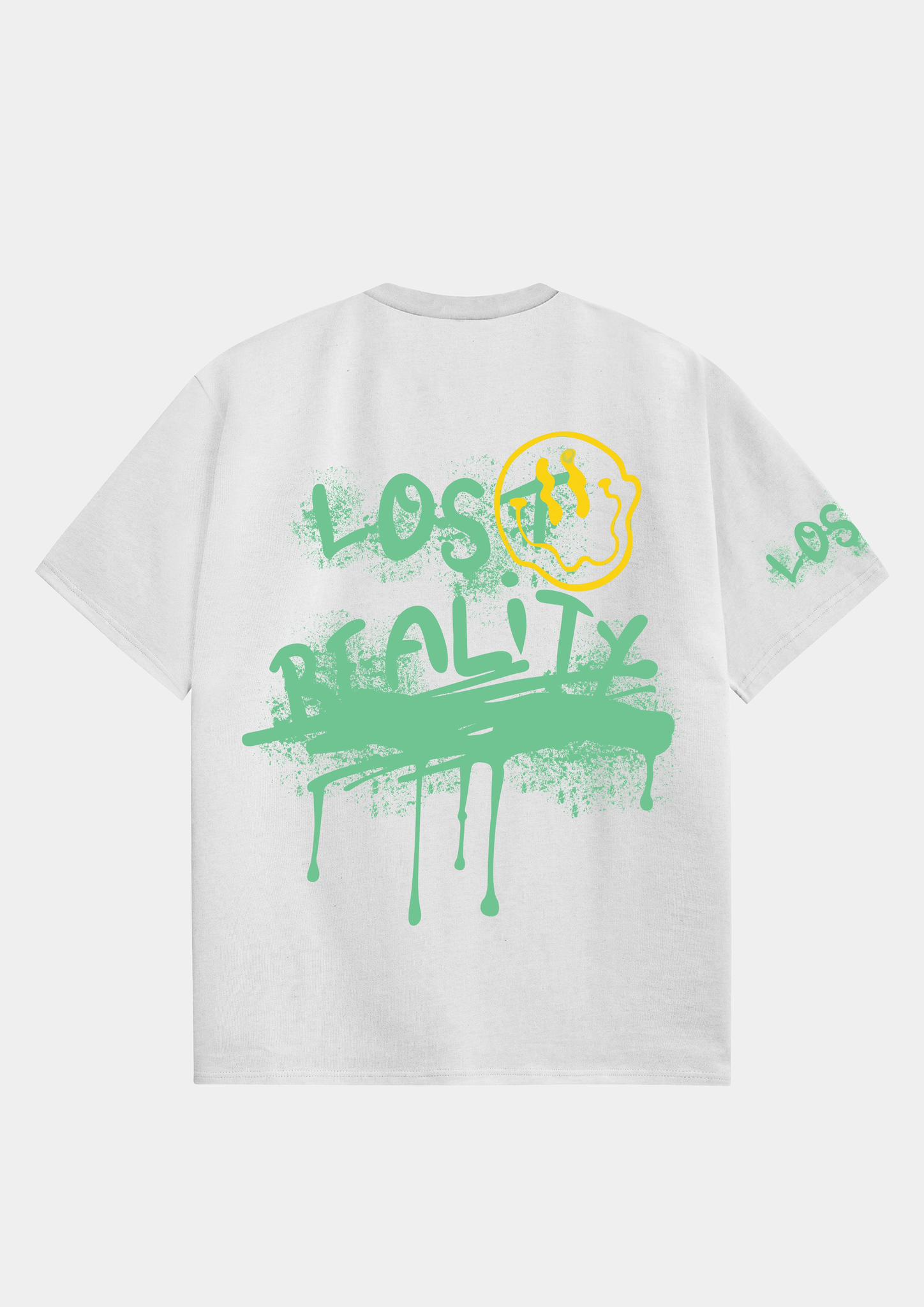 Lost Reality 240GSM Oversized Tee - White - UNEFFECTED STUDIOS® - T - shirt - UNEFFECTED STUDIOS®