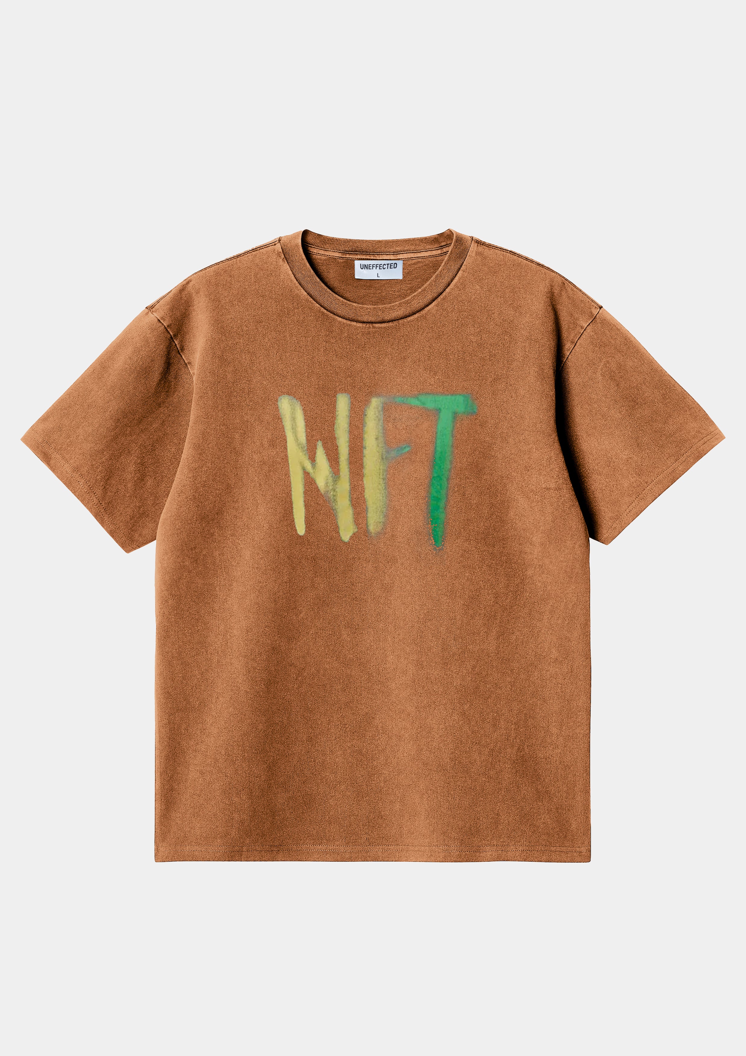 NFT Heavy Oversized Washed Tee - Orange - UNEFFECTED STUDIOS® - T - shirt - UNEFFECTED STUDIOS®