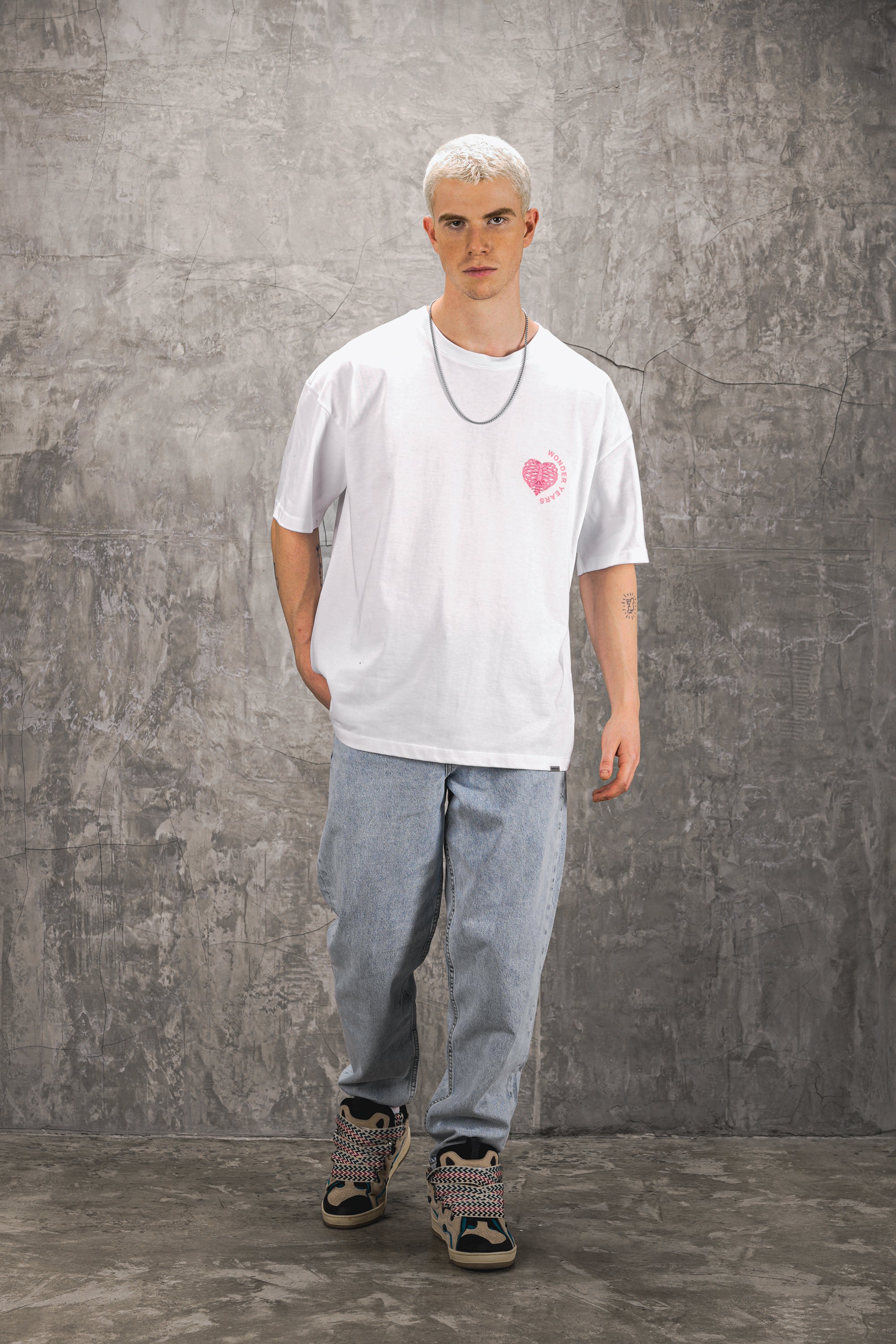 Out A Time 240GSM Oversized Tee - White - UNEFFECTED STUDIOS® - T-shirt - UNEFFECTED STUDIOS®