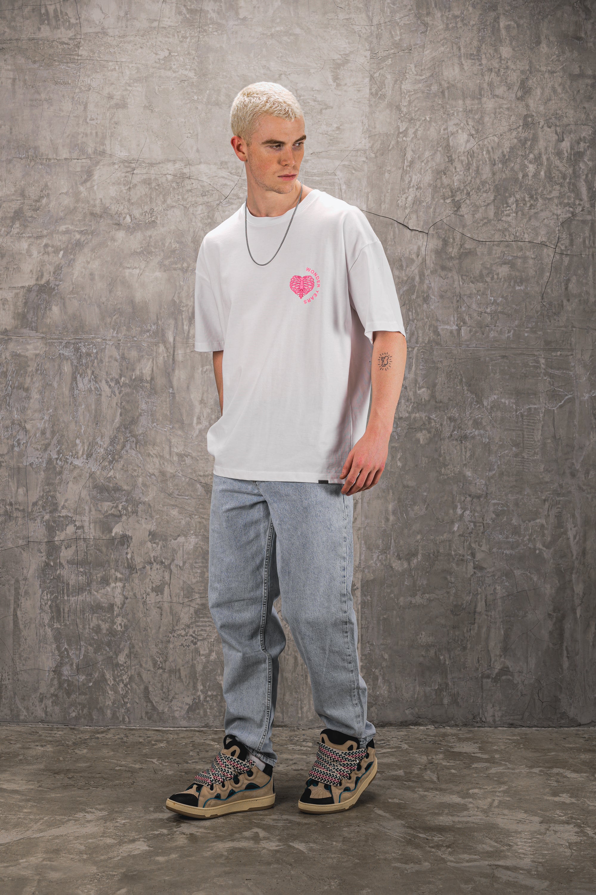 Out A Time 240GSM Oversized Tee - White - UNEFFECTED STUDIOS® - T-shirt - UNEFFECTED STUDIOS®