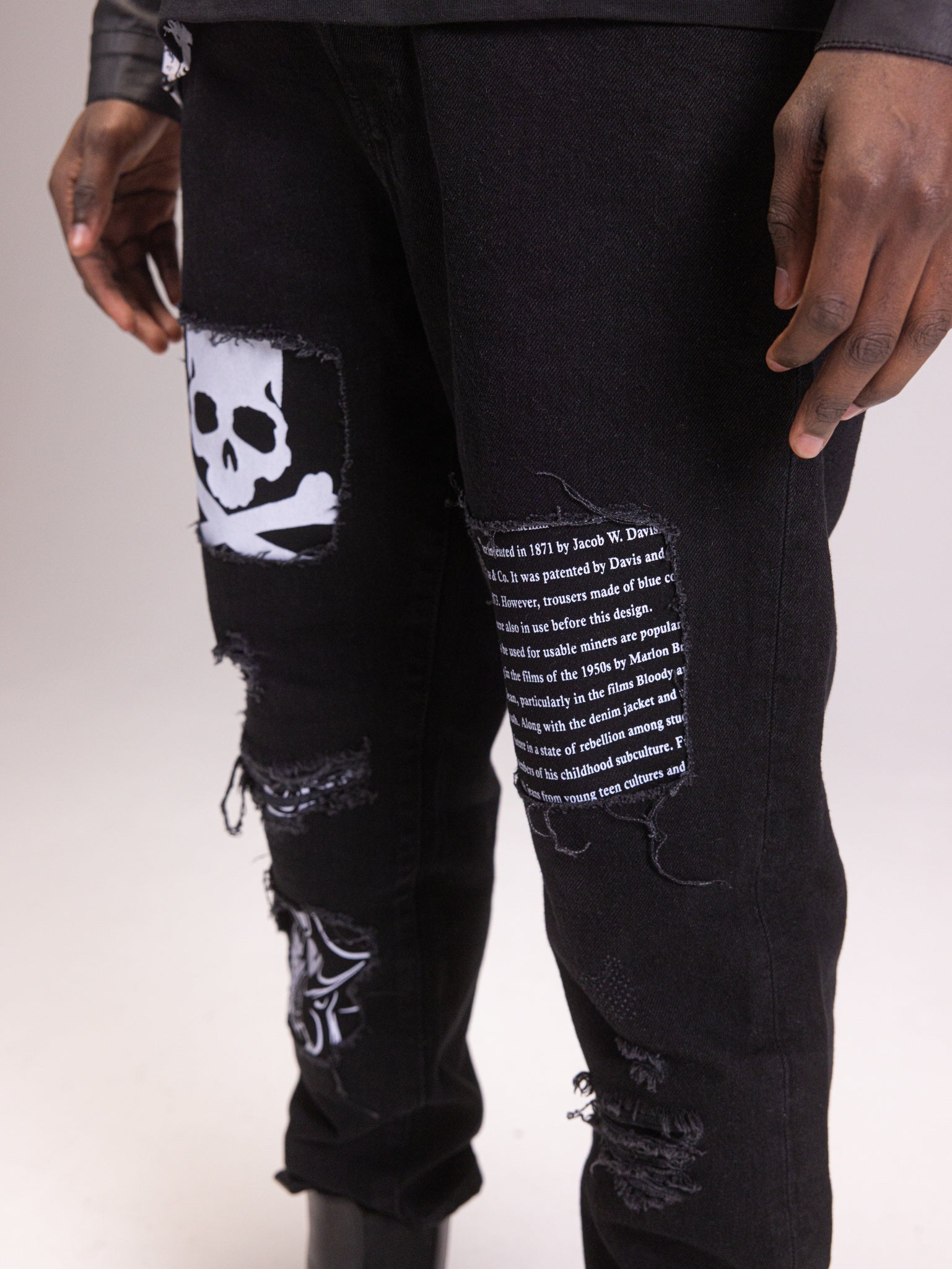 Pirate Relaxed Fit Printed Jeans - UNEFFECTED STUDIOS® - JEANS - UNEFFECTED STUDIOS®
