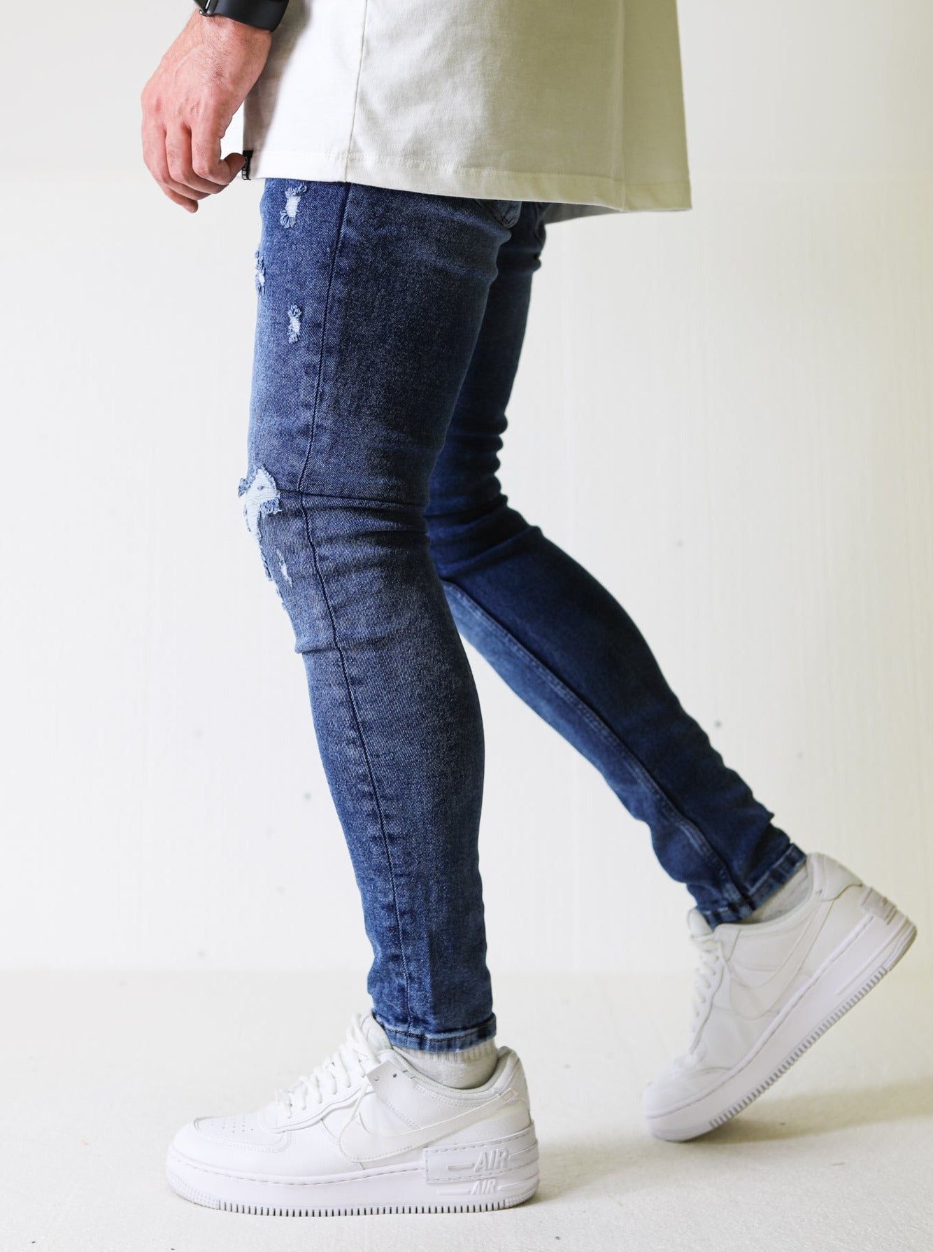 Premium 4X Stretch Claw Ripped Blue Jeans - UNEFFECTED STUDIOS® - JEANS - UNEFFECTED STUDIOS®