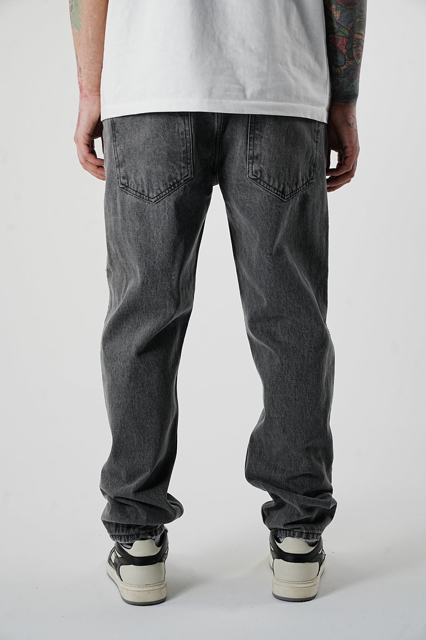 Premium Baggy Ripped Grey Jeans - UNEFFECTED STUDIOS® - JEANS - 2Y PREMIUM