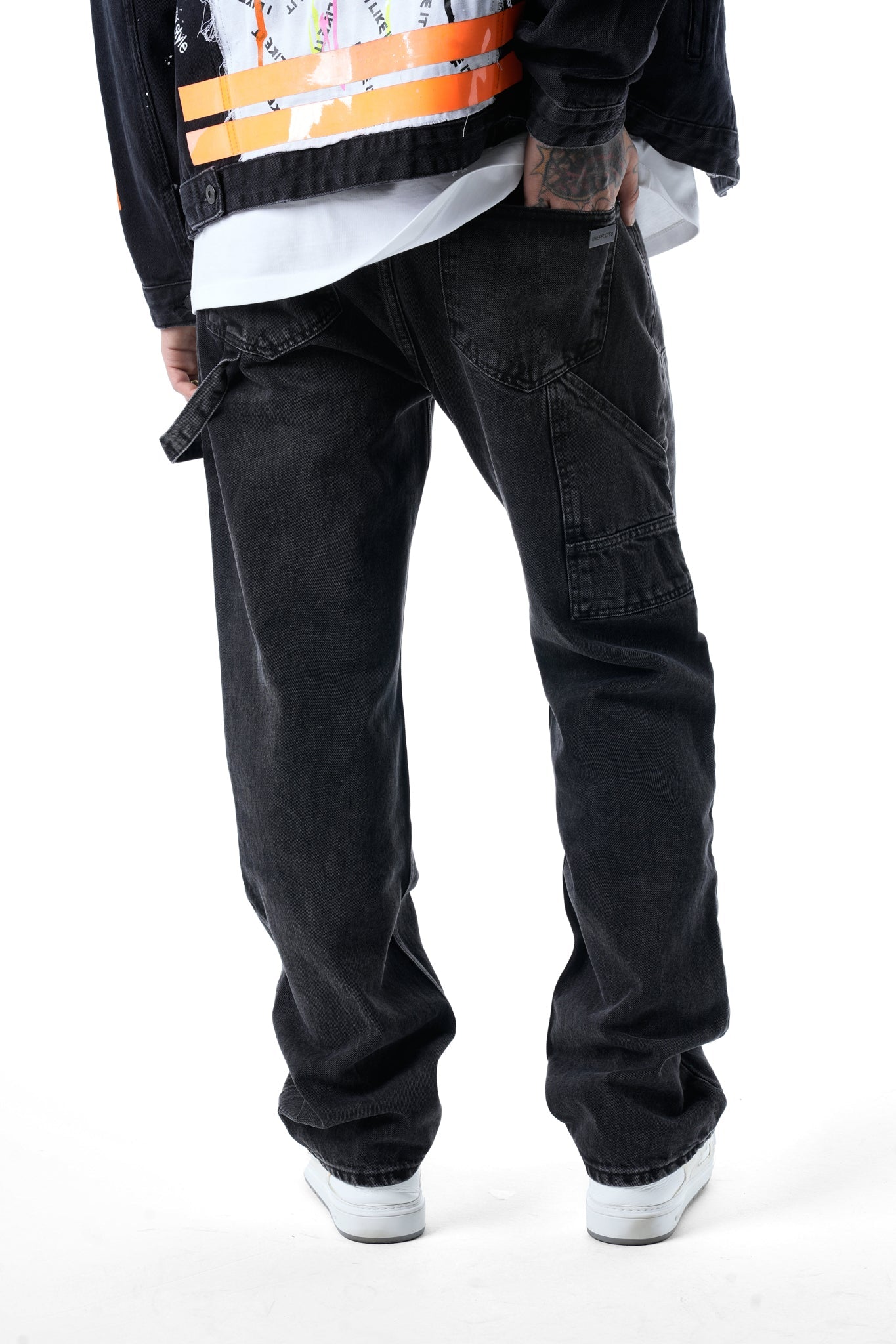 Premium Carpenter Black Jeans - UNEFFECTED STUDIOS® - JEANS - UNEFFECTED STUDIOS®