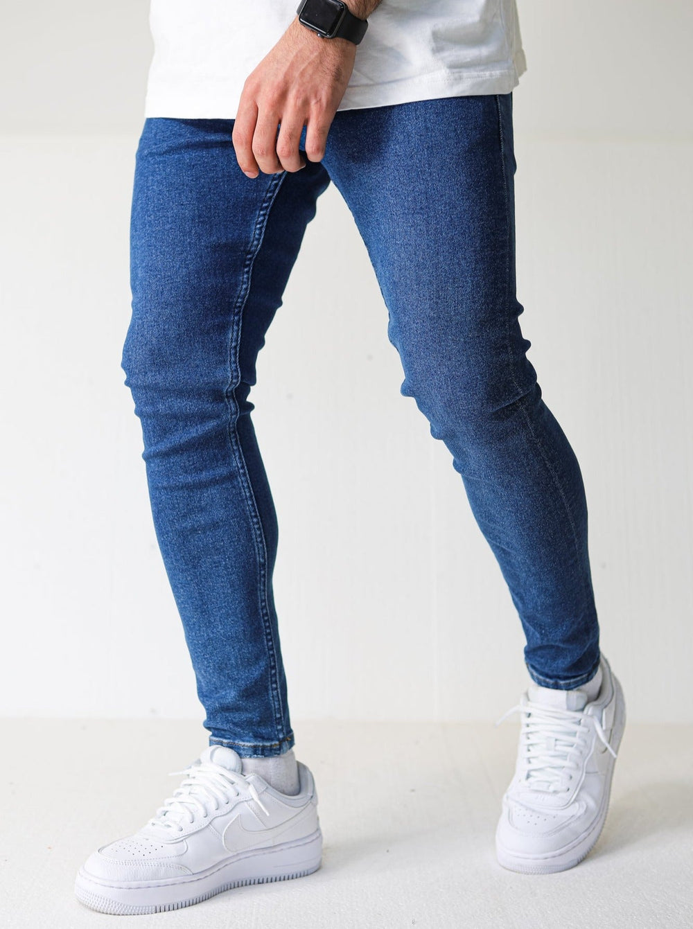 Premium High Stretch Basic Blue Jeans