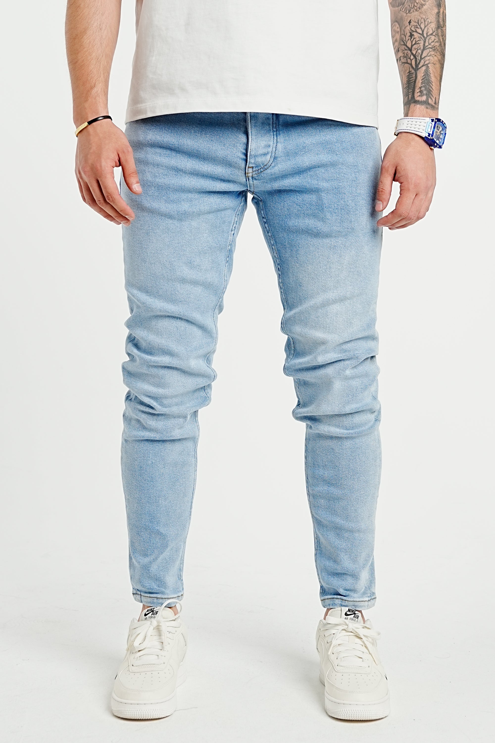 Premium High Stretch Light Blue Jeans - UNEFFECTED STUDIOS® - JEANS - UNEFFECTED STUDIOS®