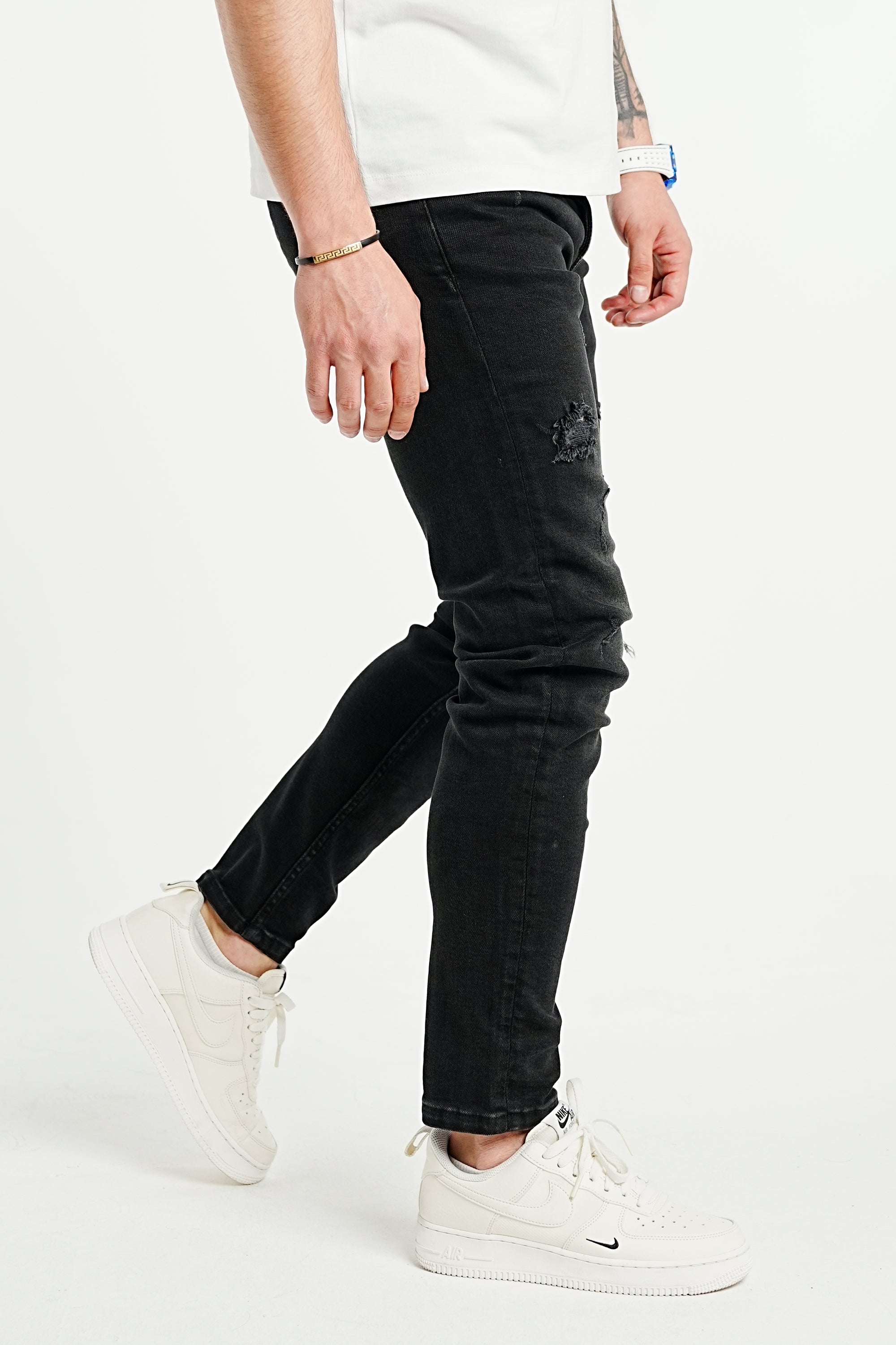 Premium High Stretch Ripped Black Jeans - UNEFFECTED STUDIOS® - JEANS - UNEFFECTED STUDIOS®