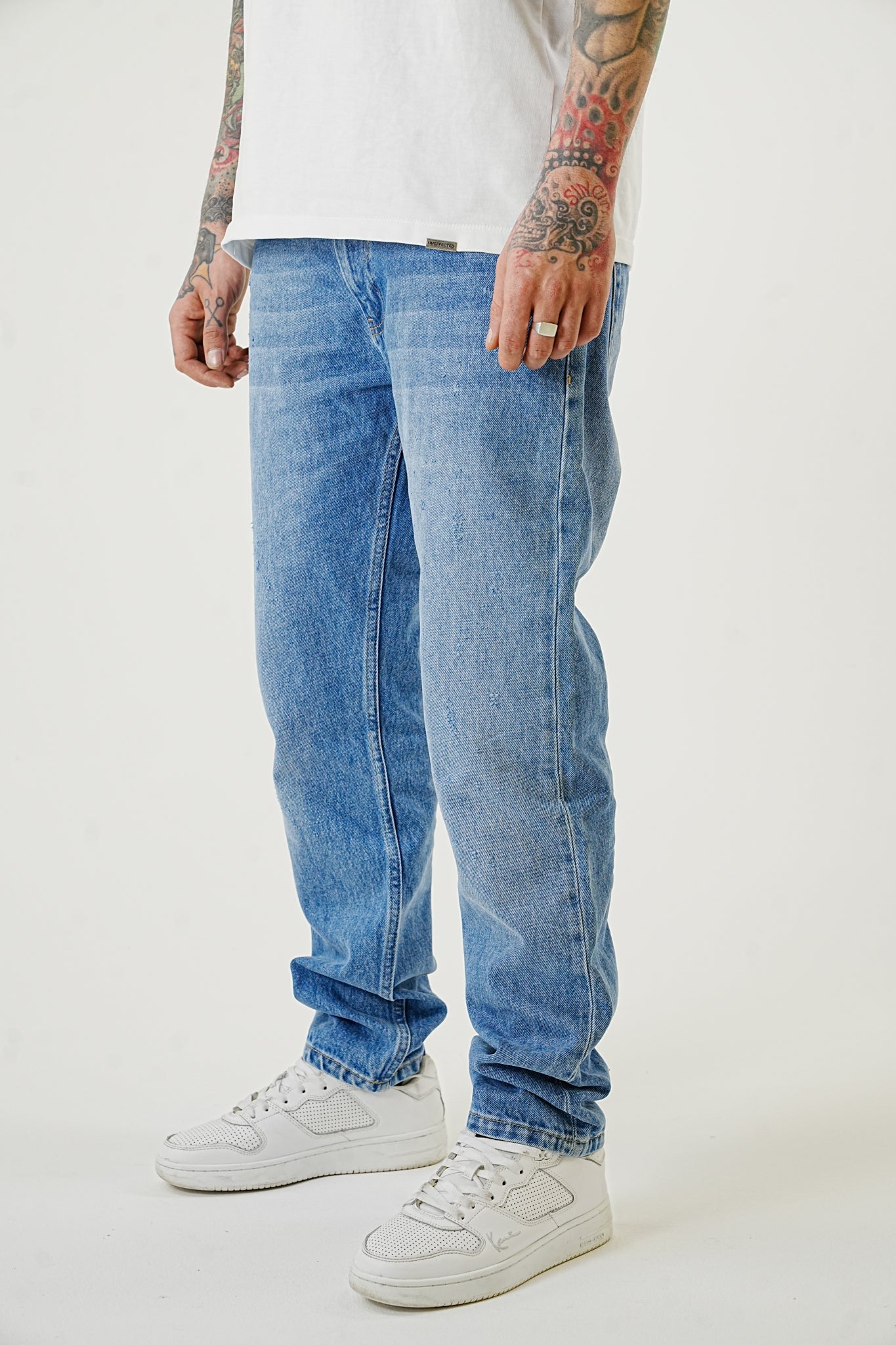 Premium Mid Blue Straight Fit Jeans - UNEFFECTED STUDIOS® - JEANS - 2Y PREMIUM