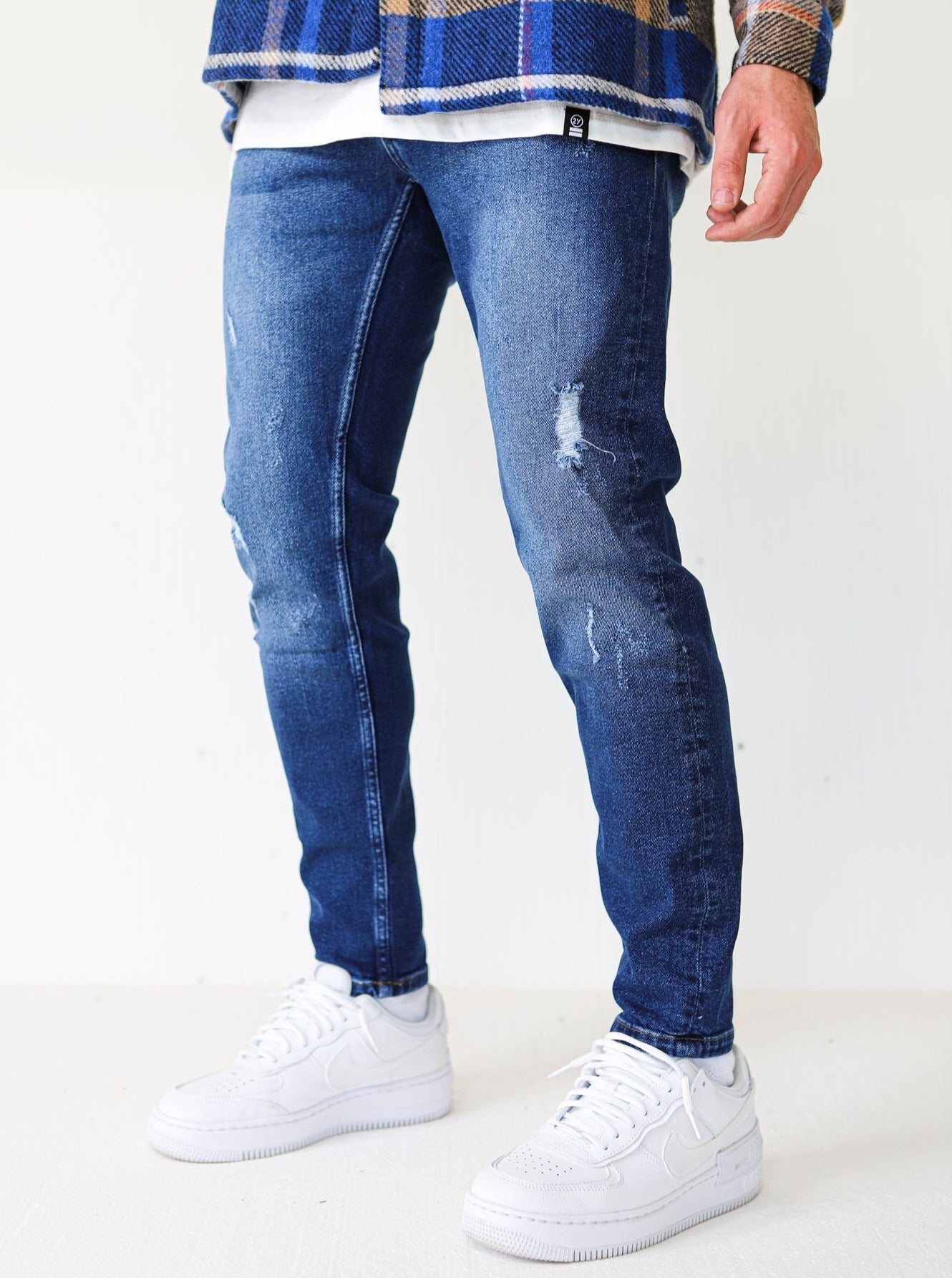 Premium Slightly Ripped Blue Jeans - UNEFFECTED STUDIOS® - Pants - 2Y PREMIUM