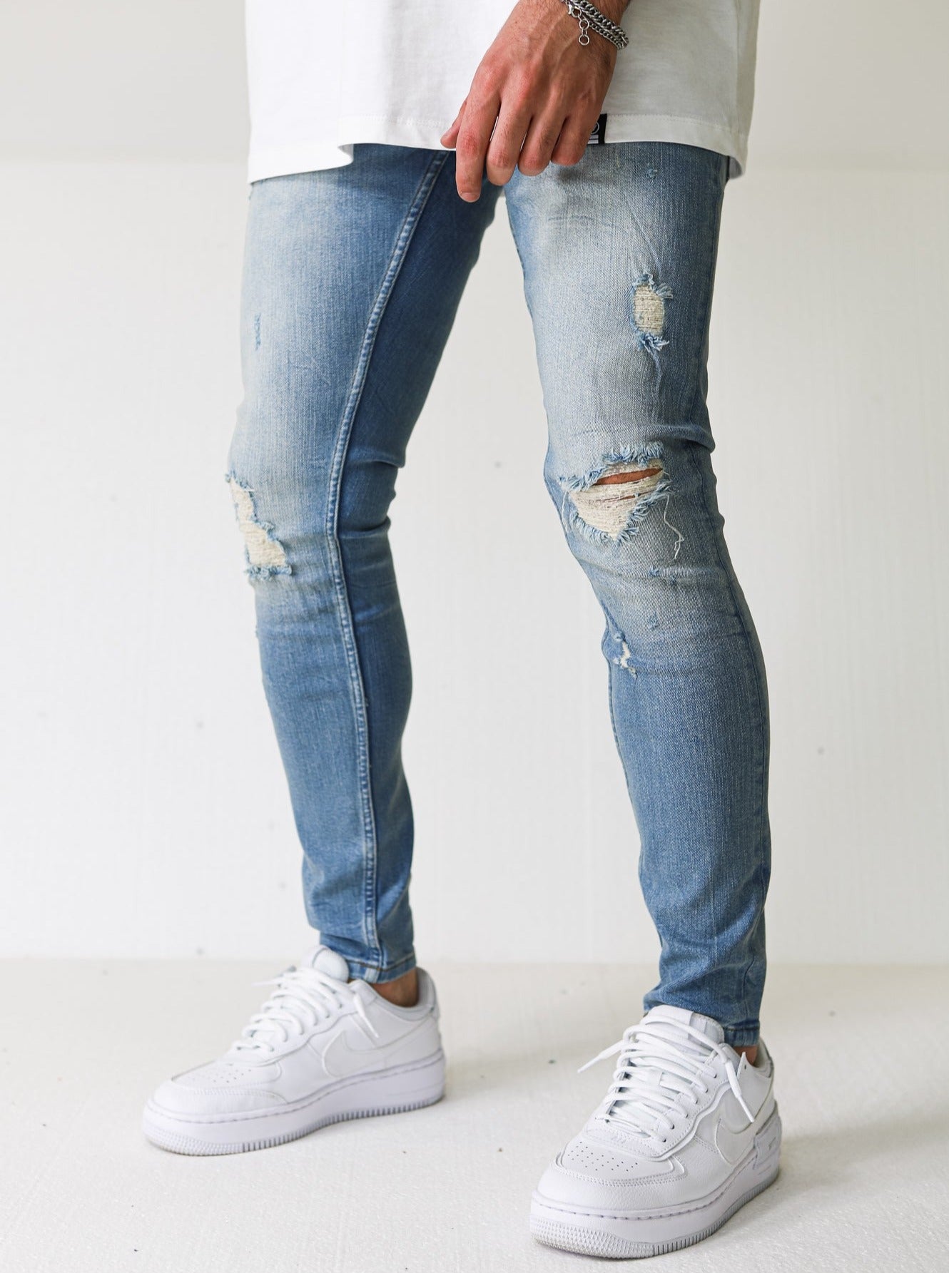 Premium Vintage Stone Ripped Jeans - UNEFFECTED STUDIOS® - Pants - 2Y PREMIUM