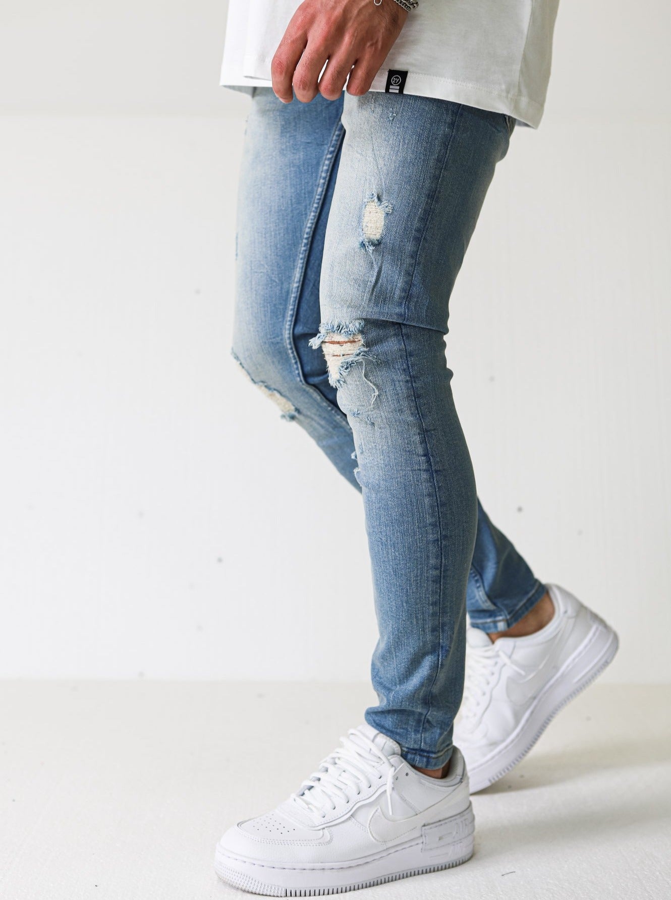 Premium Vintage Stone Ripped Jeans - UNEFFECTED STUDIOS® - Pants - 2Y PREMIUM
