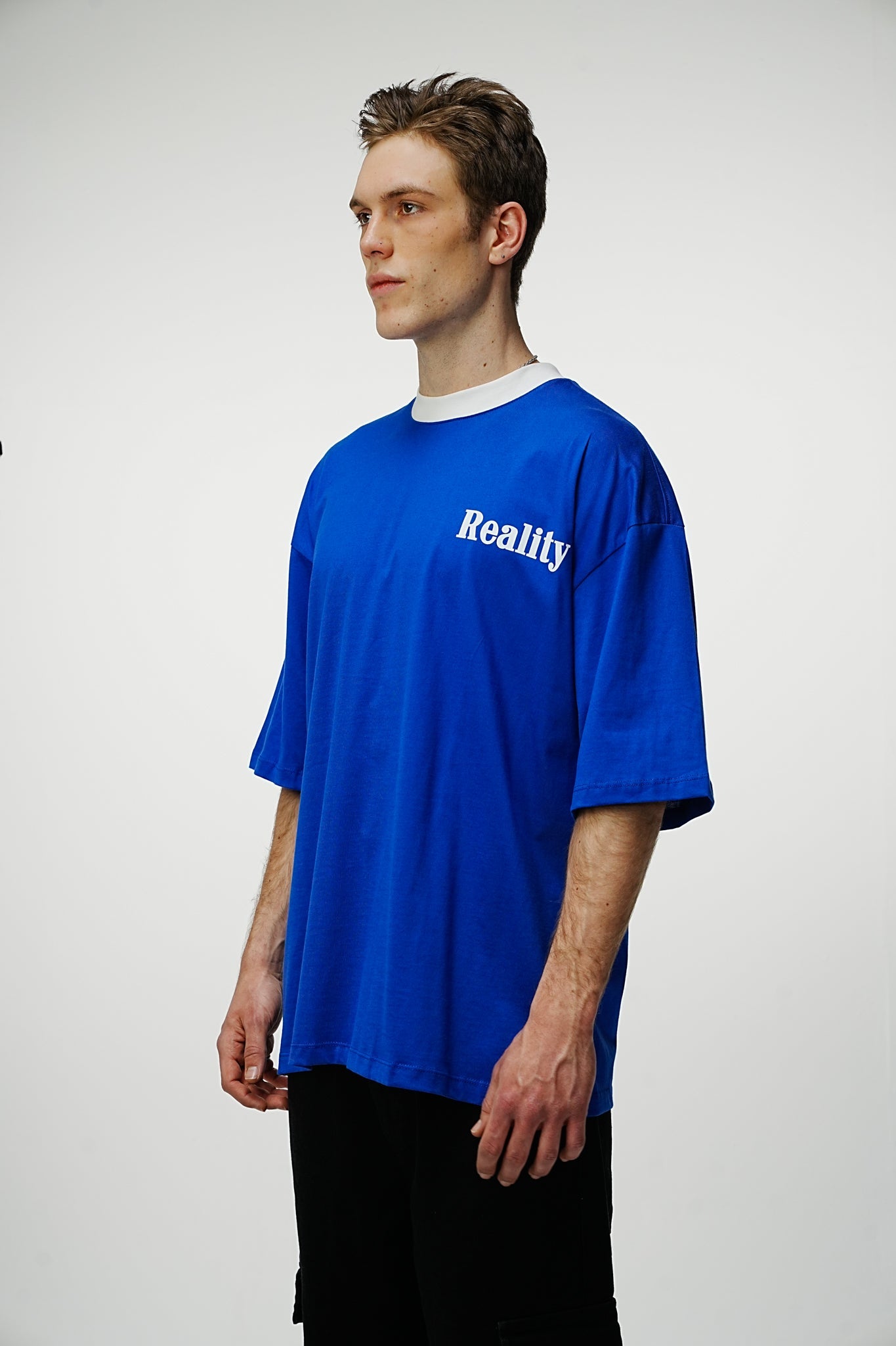 Reality Oversized T-Shirt - Blue - UNEFFECTED STUDIOS® - T-shirt - 2Y PREMIUM
