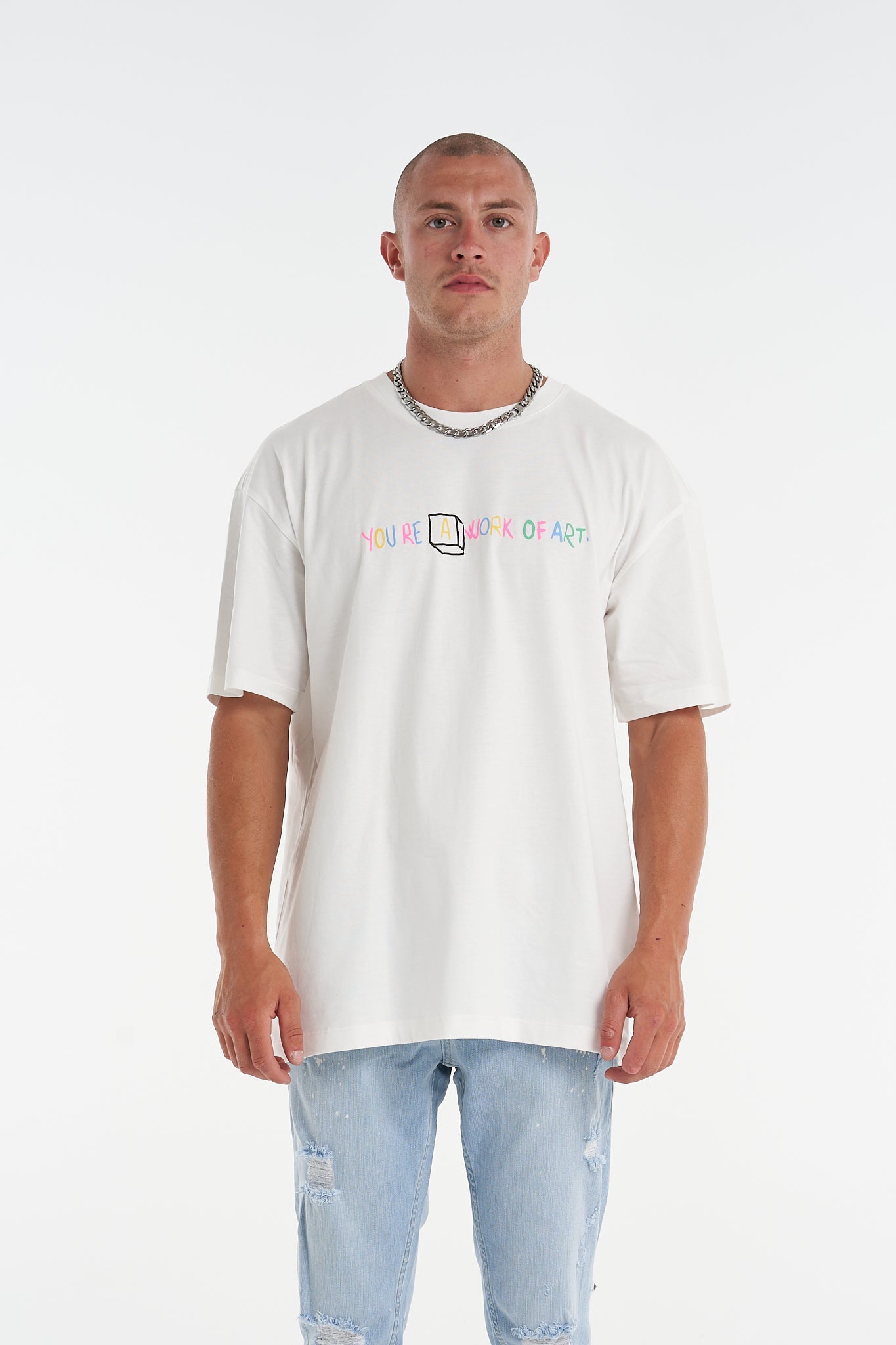 Wild Thoughts Relaxed Tee White - UNEFFECTED STUDIOS® - Shirts & Tops - UNEFFECTED STUDIOS®