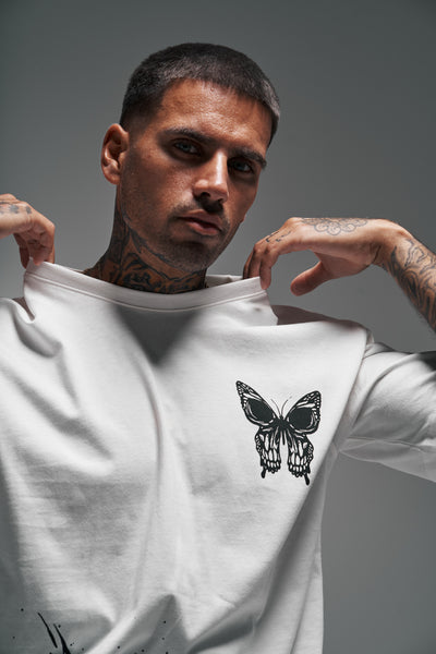 Butterfly Effect Relaxed Tee White