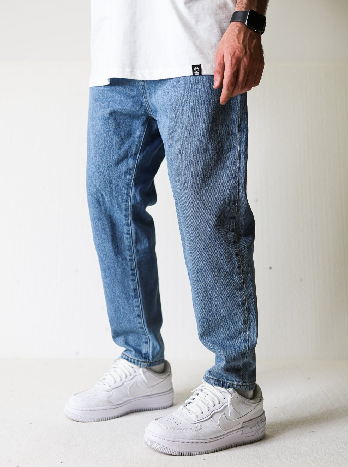 Relaxed Fit Premium Baggy Blue Jeans